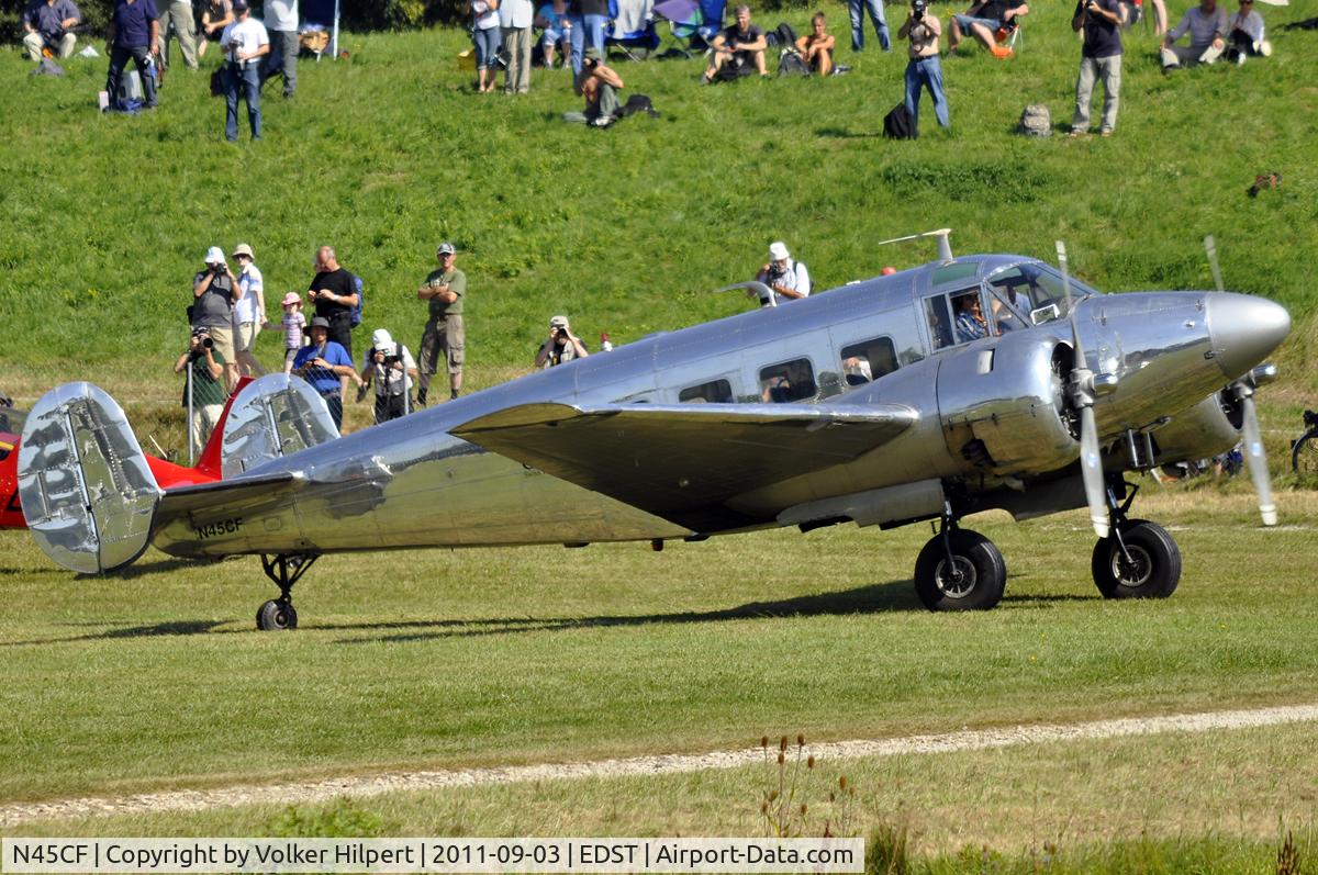 N45CF, 1959 Beech G18S C/N BA-466, at Hahnweide