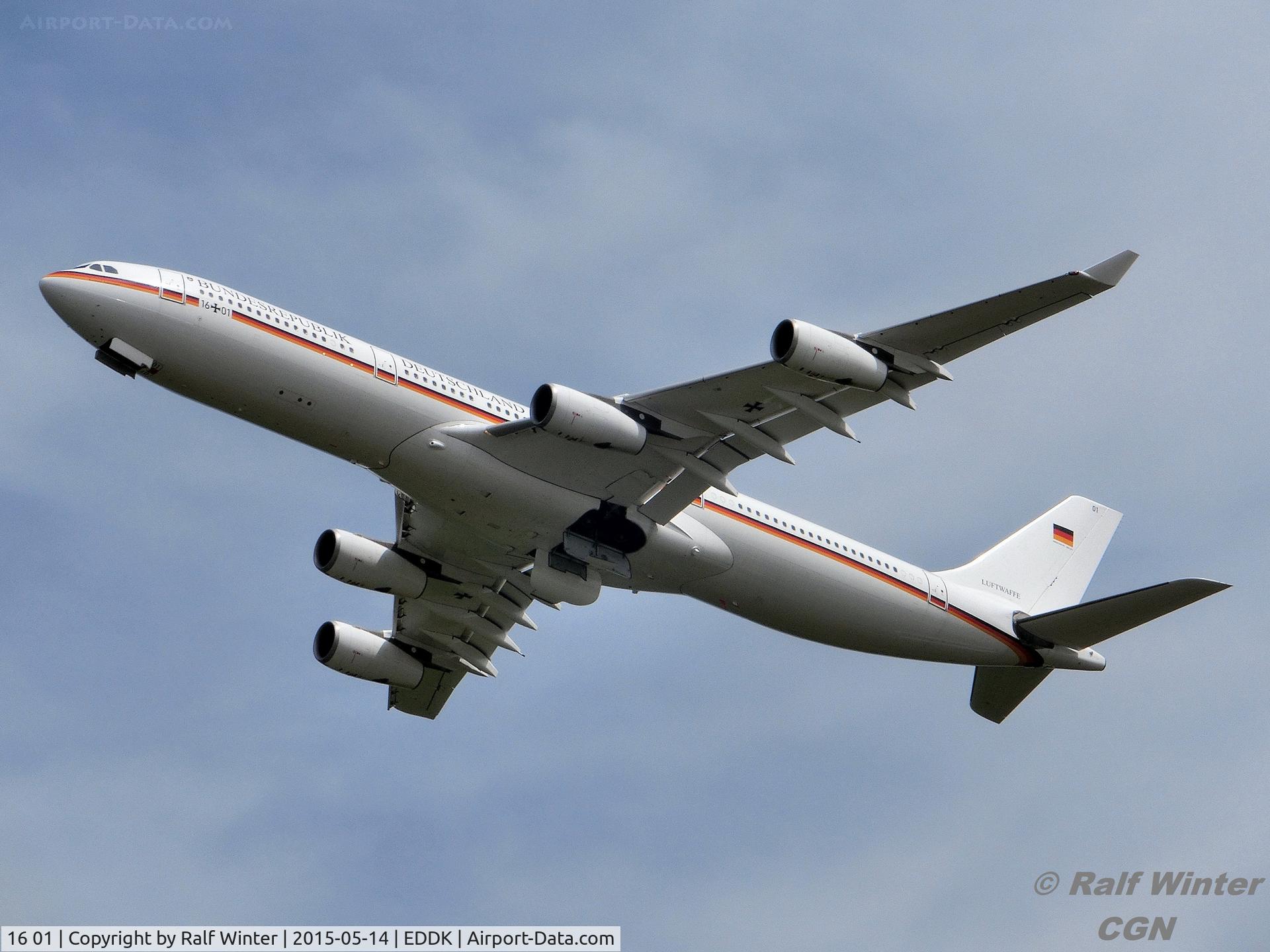 16 01, 1999 Airbus A340-313X C/N 274, Airbus A340-313 - GAF German Air Force 'Konrad Adenauer' - 16+01 - 14.05.2015 - CGN