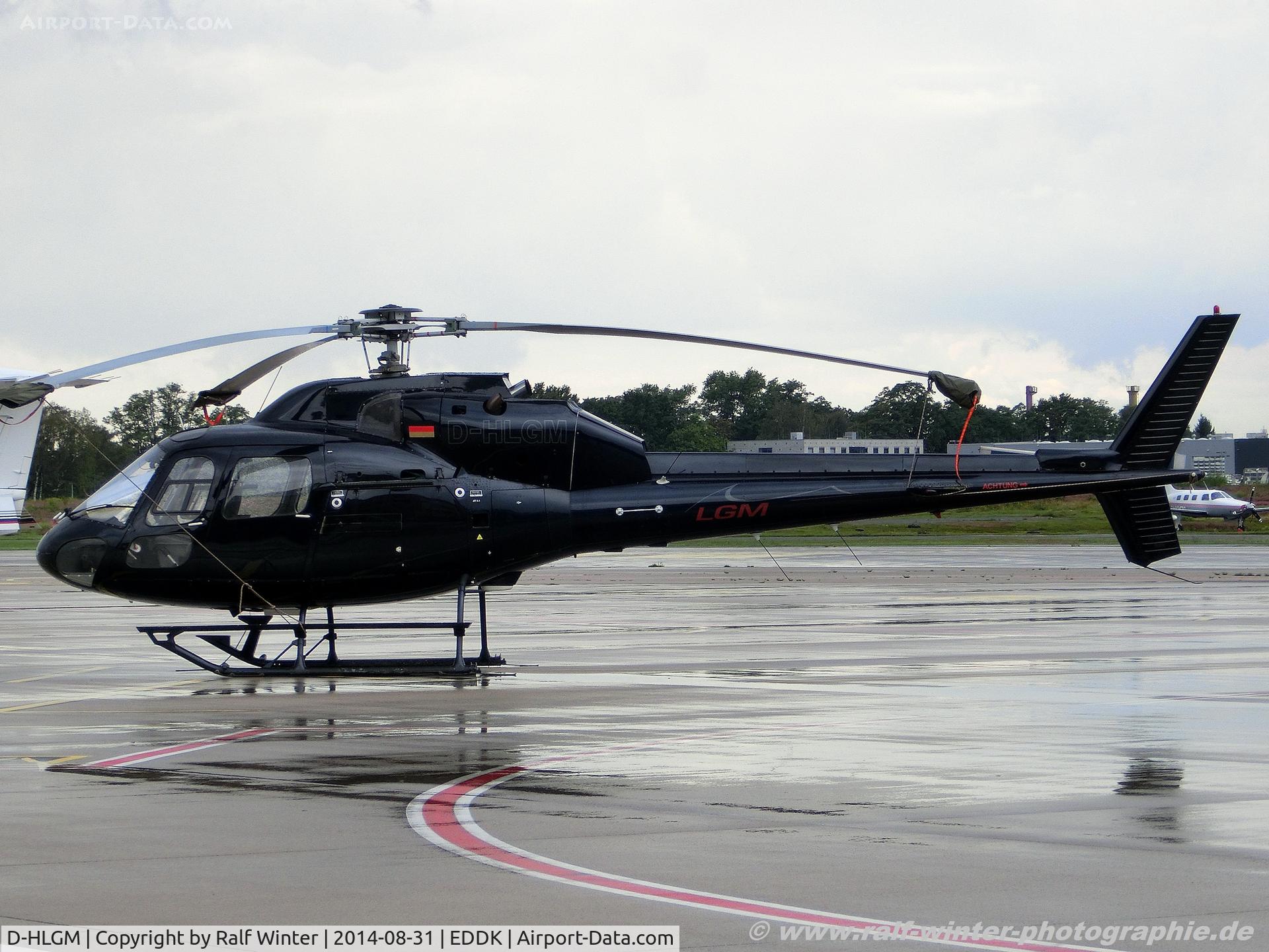 D-HLGM, 1990 Aerospatiale AS-355F Ecureuil 2 C/N 5439, Aerospatiale AS-355F2 Ecureuil 2 - LGM Luftfahrt GmbH, Mannheim - D-HLGM - 31.08.2014 - CGN