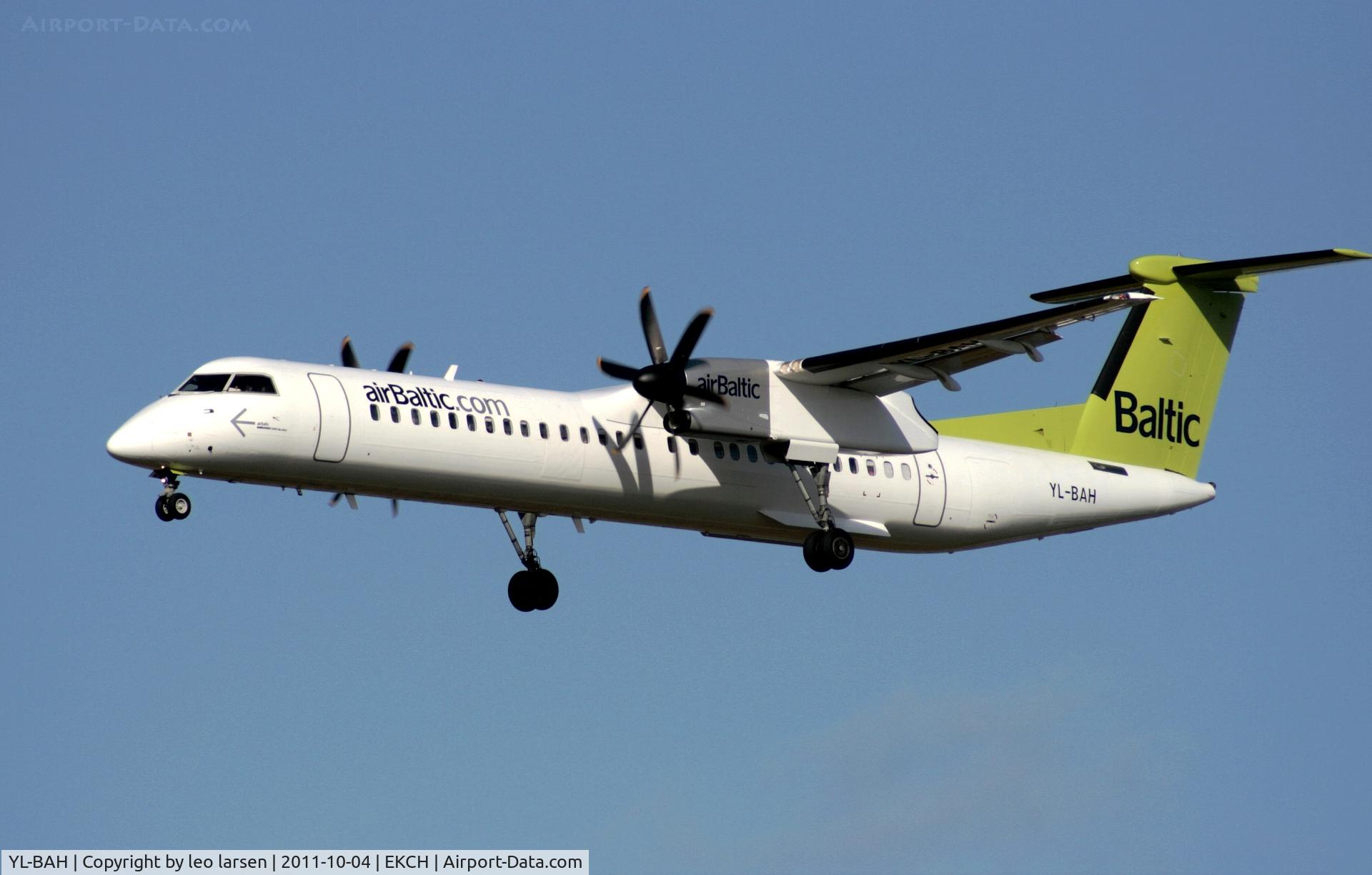 YL-BAH, 2010 De Havilland Canada DHC-8-402Q Dash 8 C/N 4296, Copenhagen 4.10.2011
