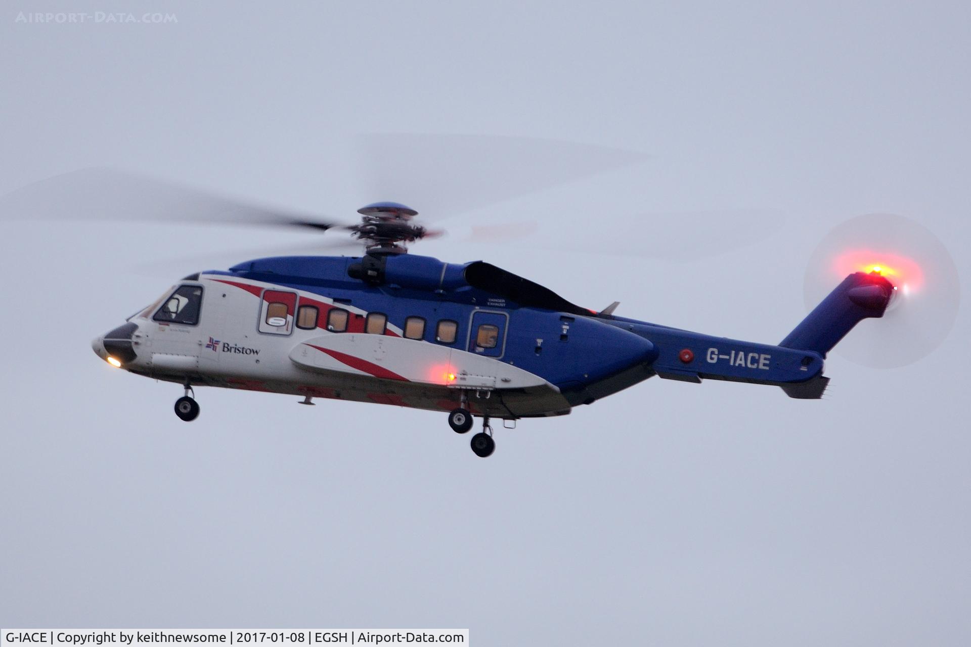 G-IACE, 2007 Sikorsky S-92A C/N 920066, Arriving from Aberdeen.
