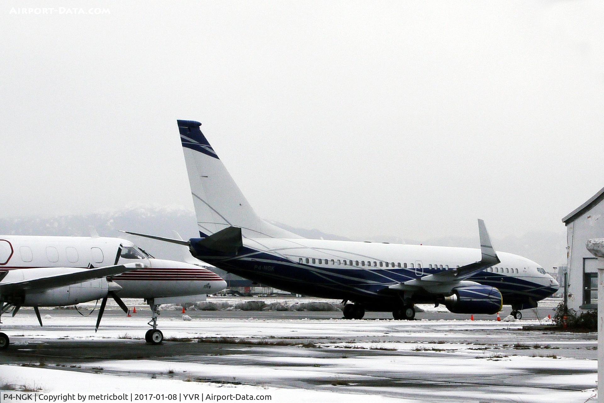 P4-NGK, 2010 Boeing 737-7HZ C/N 37583, Overnight in Vancouver
