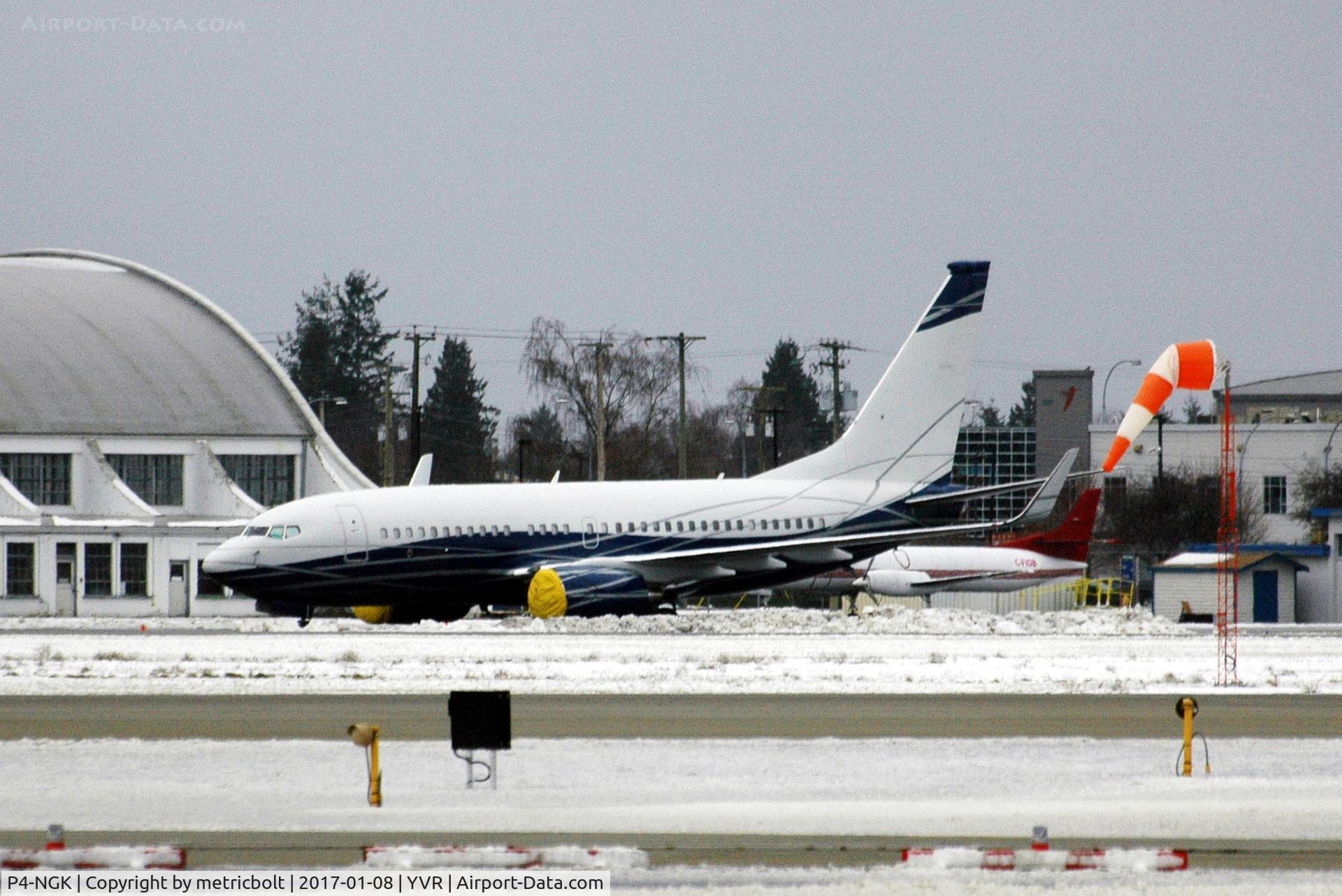 P4-NGK, 2010 Boeing 737-7HZ C/N 37583, Overnight in Vancouver