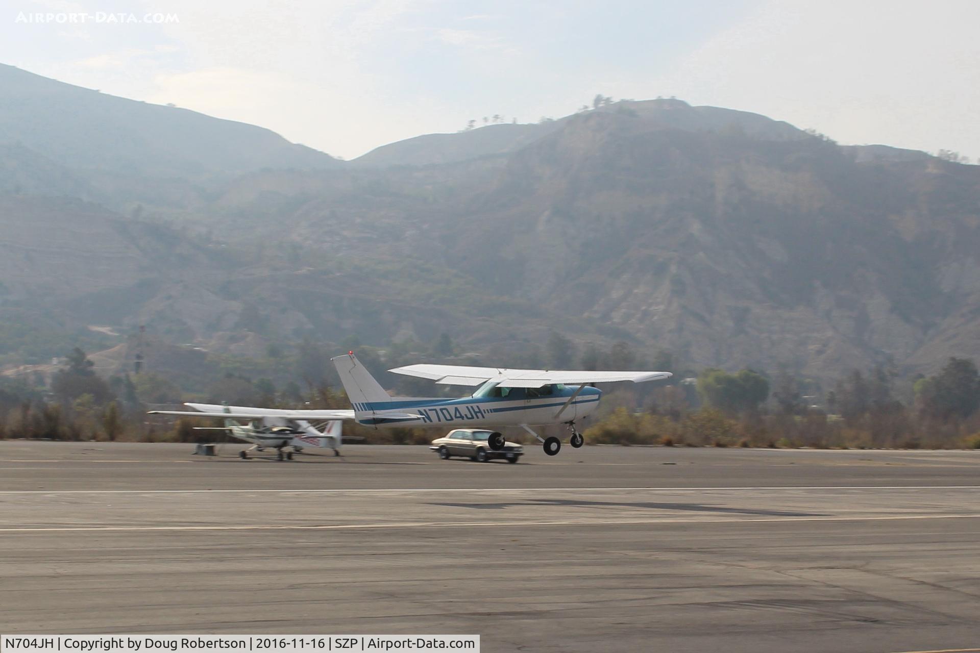 N704JH, 1976 Cessna 150M C/N 15078644, 1976 Cessna 150M, Continental O-200 100 Hp, takeoff climb Rwy 22