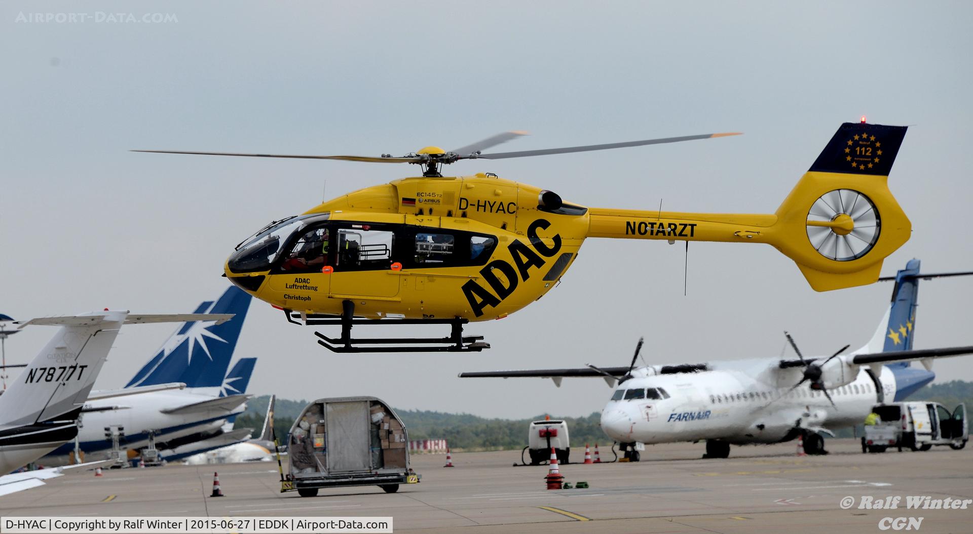 D-HYAC, 2014 Airbus Helicopters H-145 (BK-117D-2) C/N 20018, Airbus Helicopters EC-145T2 BK-117D2 - ADAC Luftrettung 'Christoph 1' - 27.06.2015 - CGN