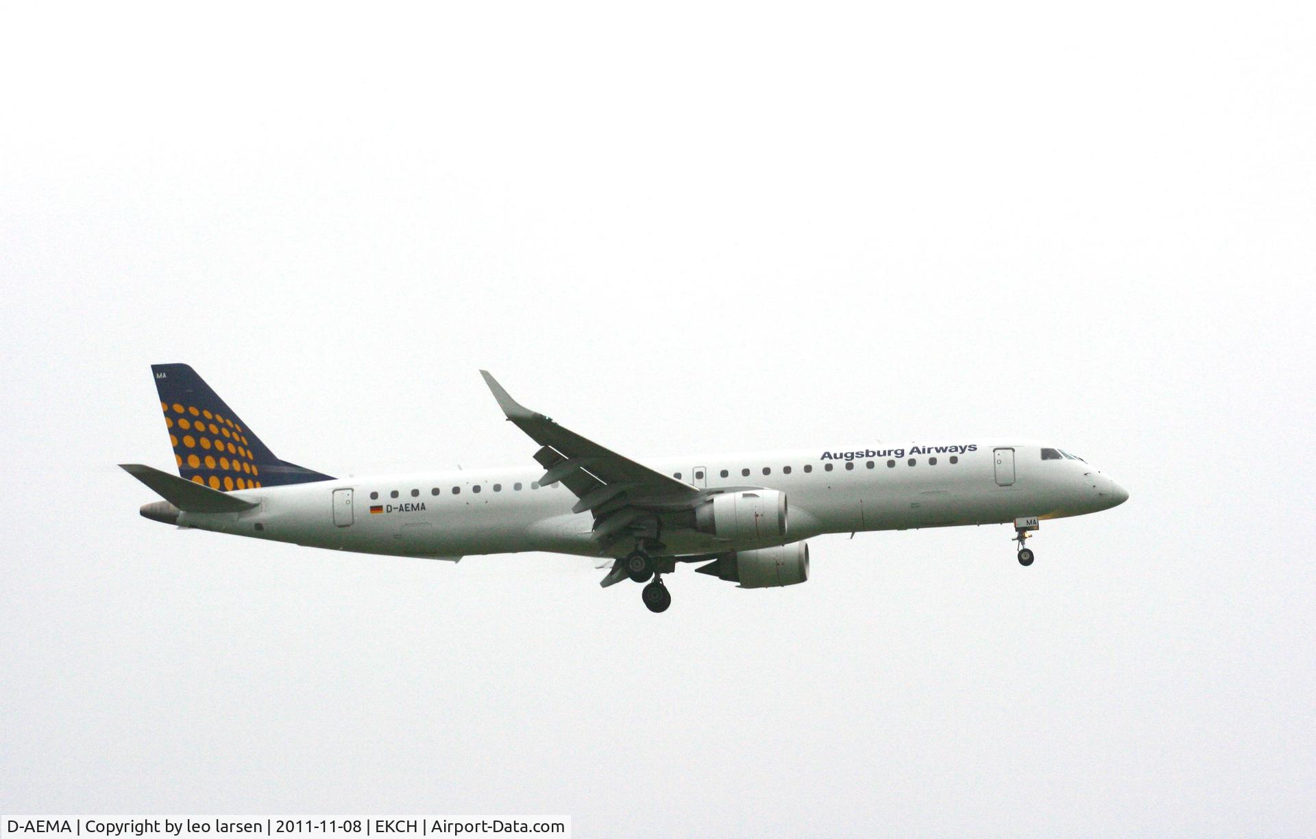 D-AEMA, 2009 Embraer 195LR (ERJ-190-200LR) C/N 19000290, Copenhagen 8.11.2011