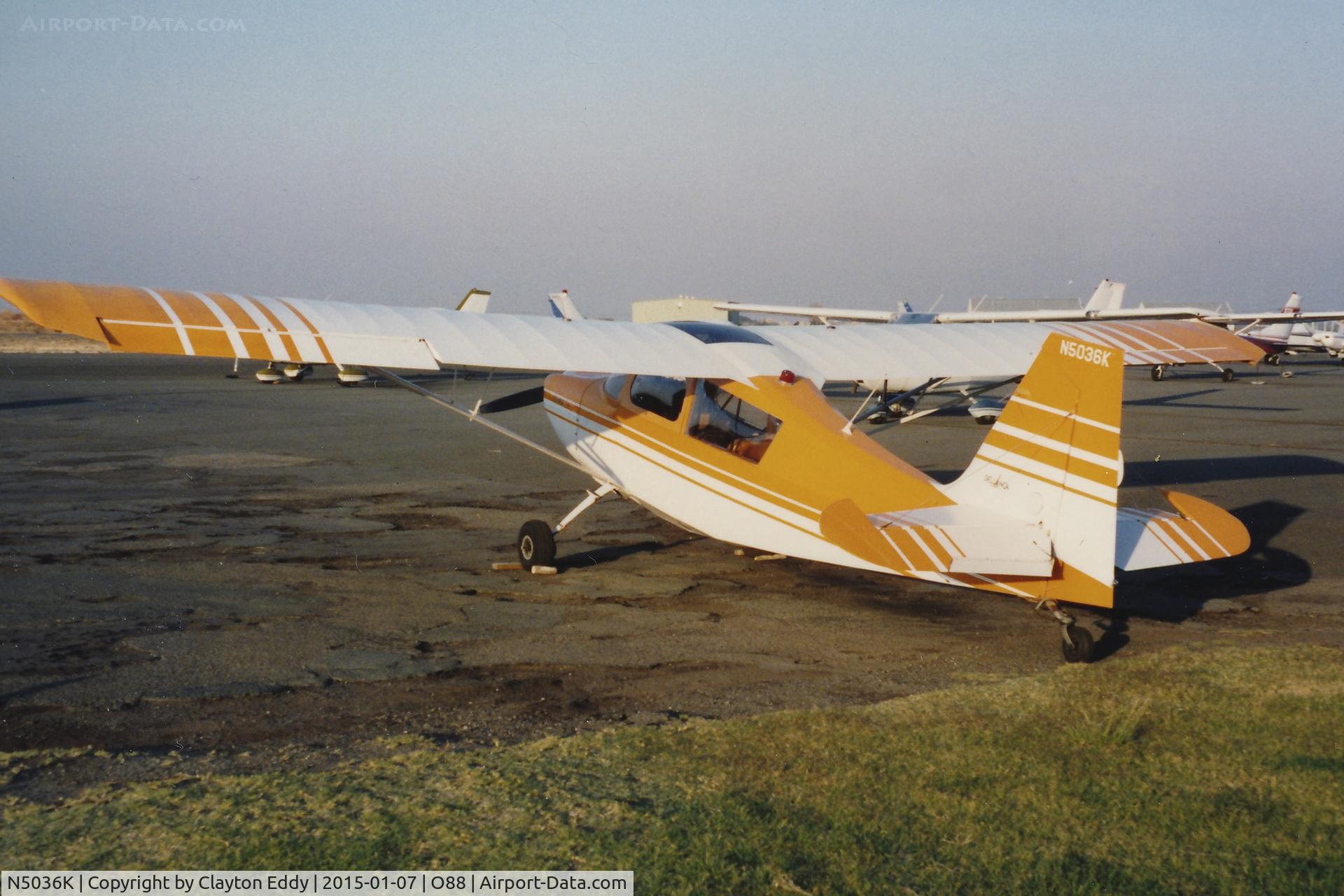 N5036K, Bellanca 7ECA Citabria C/N 1287-79, Old Rio Vista Airport in California 1990's