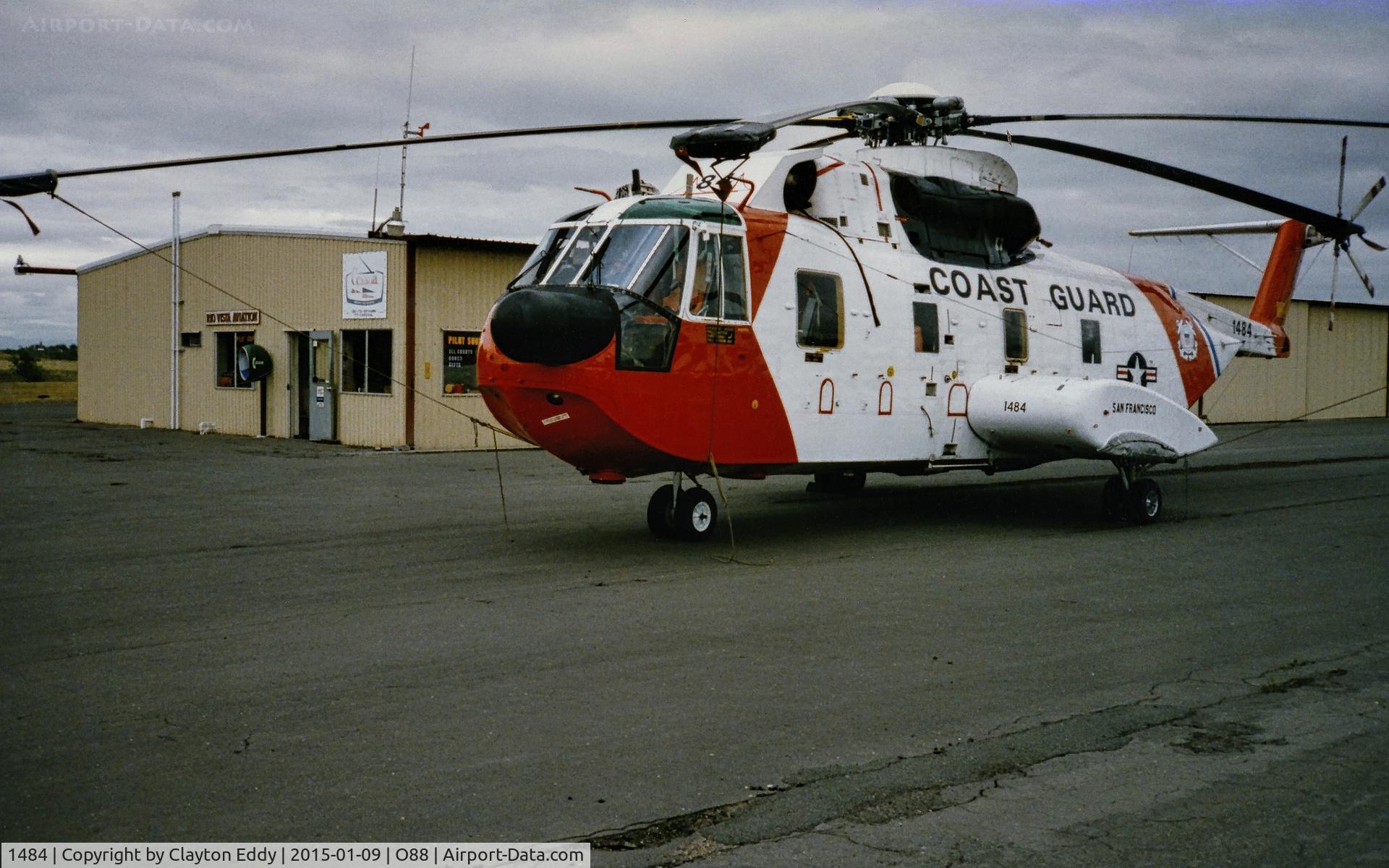 1484, 1961 Sikorsky HH-3F (S-61R) Pelican C/N 61661, Old Rio Vista Airport in California 1970's or 1980's