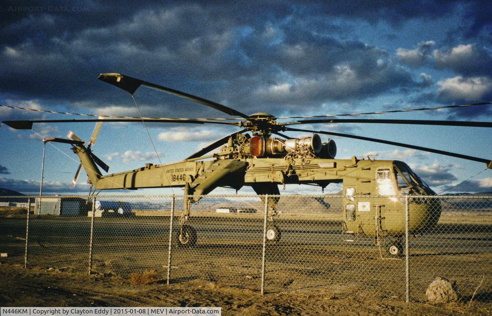 N446KM, Sikorsky CH-54A Tarhe C/N 68-18446, Minden Nevada 1980's or 1990's