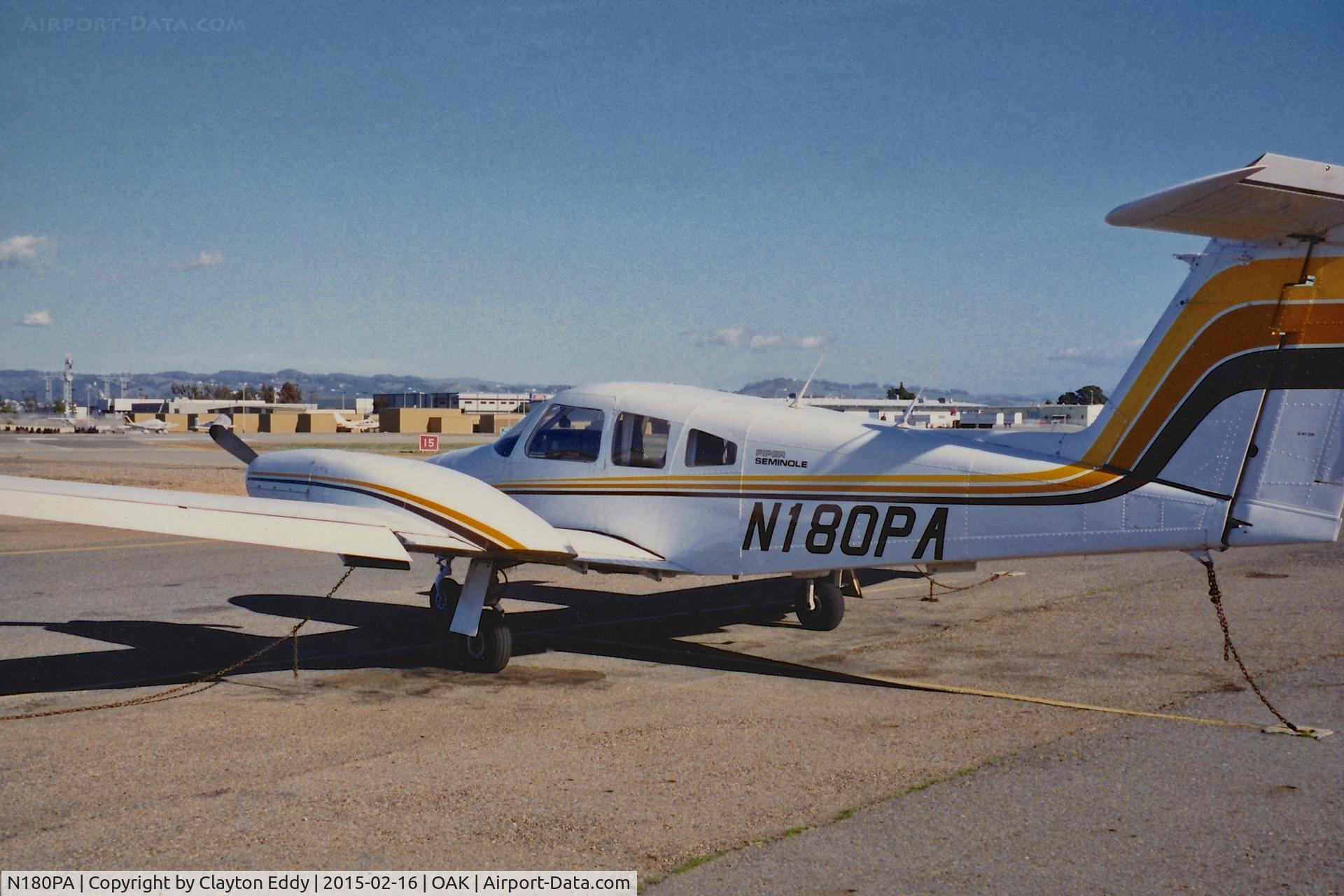 N180PA, 1979 Piper PA-44-180 Seminole C/N 44-7995105, Oakland airport early 1990's