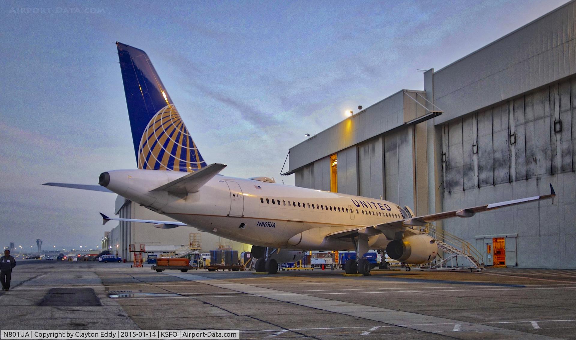 N801UA, 1997 Airbus A319-131 C/N 686, SFO 2015