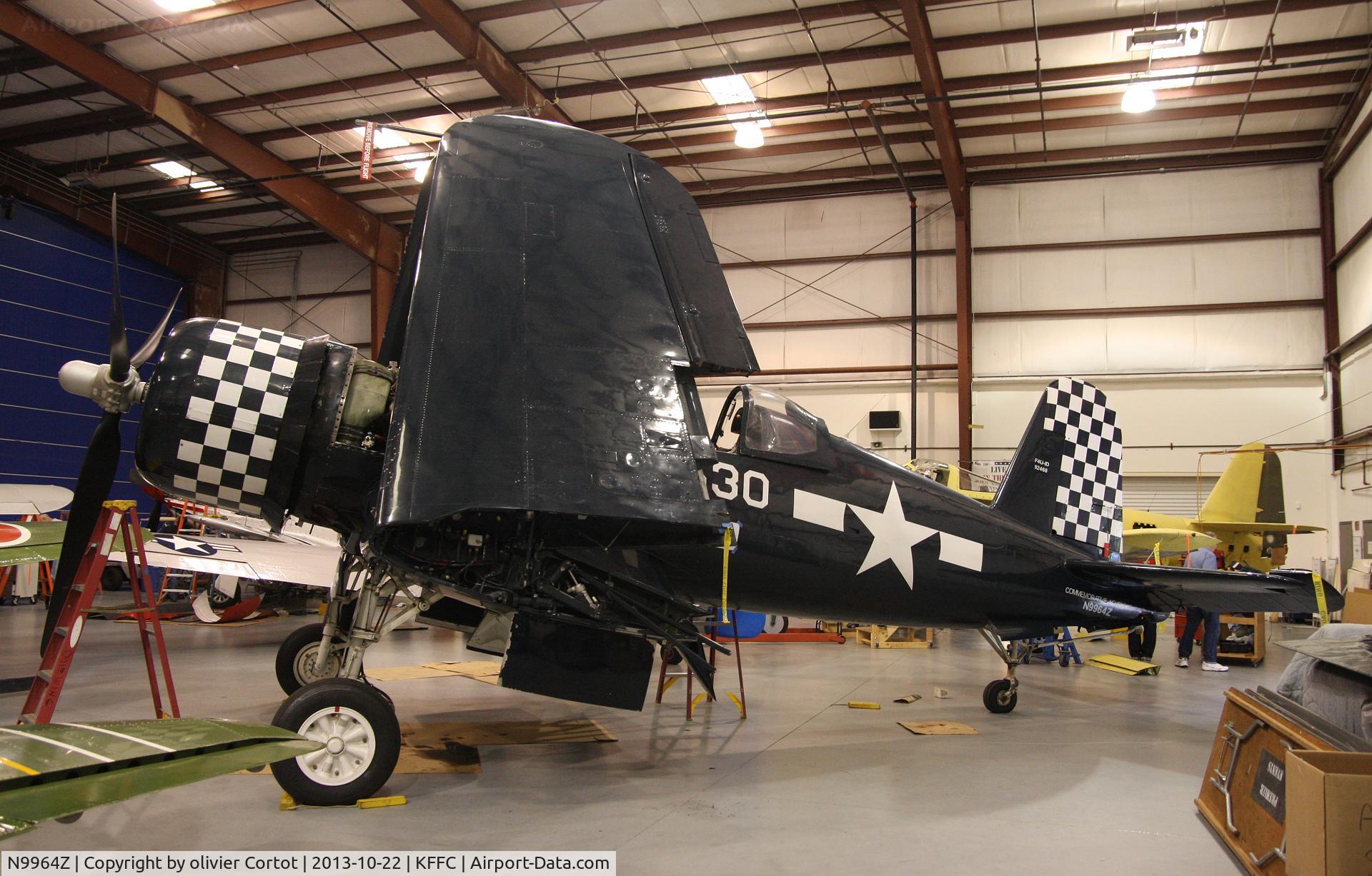 N9964Z, 1943 Goodyear FG-1D Corsair C/N 3729, working on the beast