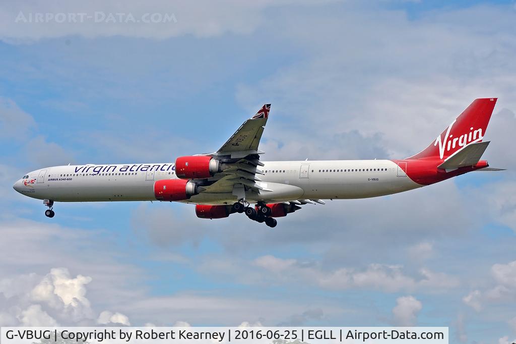 G-VBUG, 2007 Airbus A340-642 C/N 804, Arriving 27L