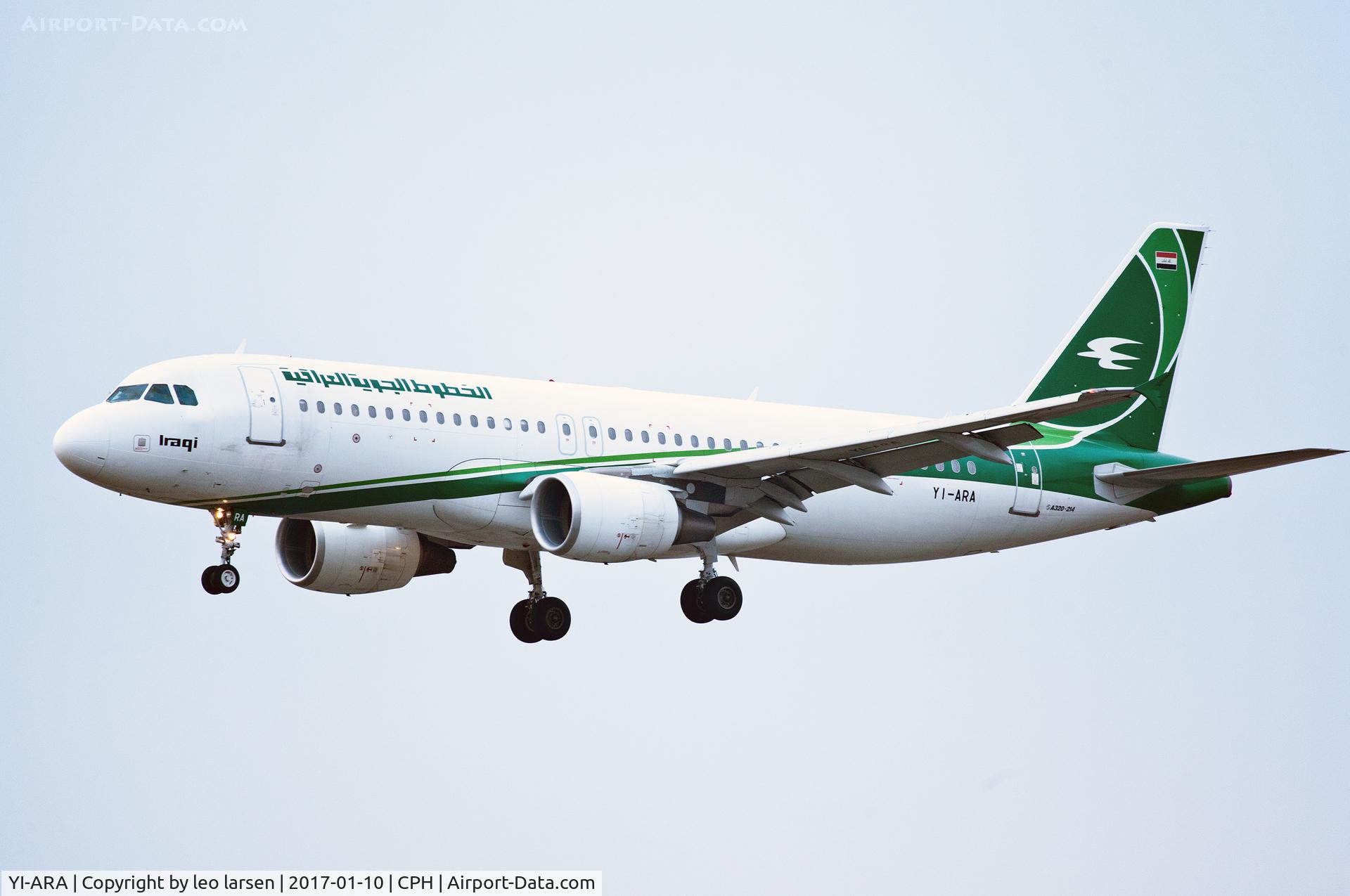 YI-ARA, 2012 Airbus A320-214 C/N 5115, Copenhagen 10.1.2017