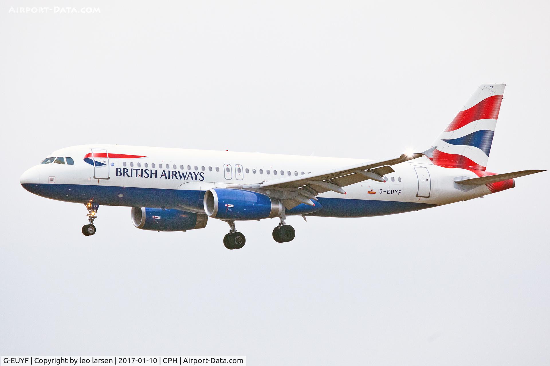 G-EUYF, 2010 Airbus A320-232 C/N 4185, Copenhagen 10.1.2017