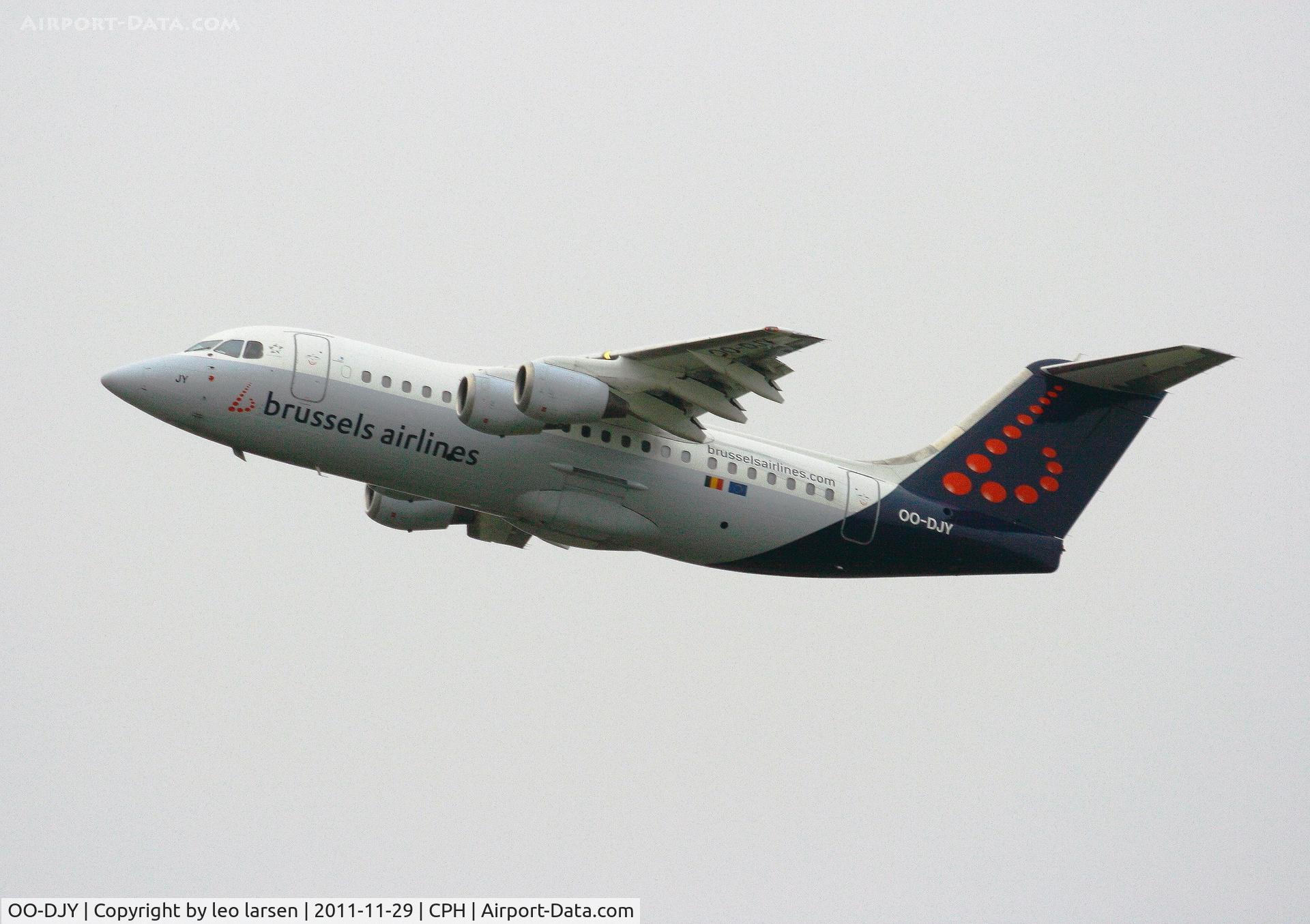 OO-DJY, 1997 British Aerospace Avro 146-RJ85 C/N E.2302, Copenhagen 29.11.2011