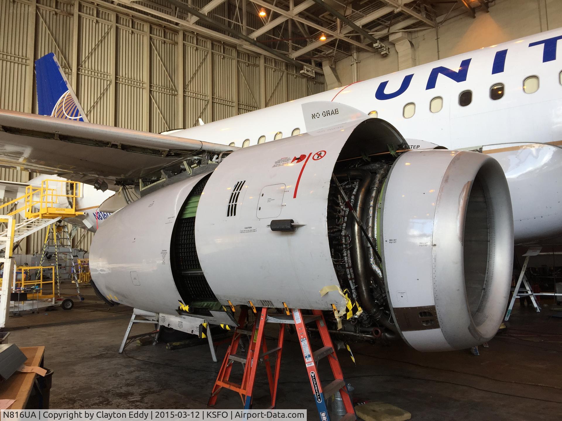 N816UA, 1998 Airbus A319-131 C/N 871, SFO 2015