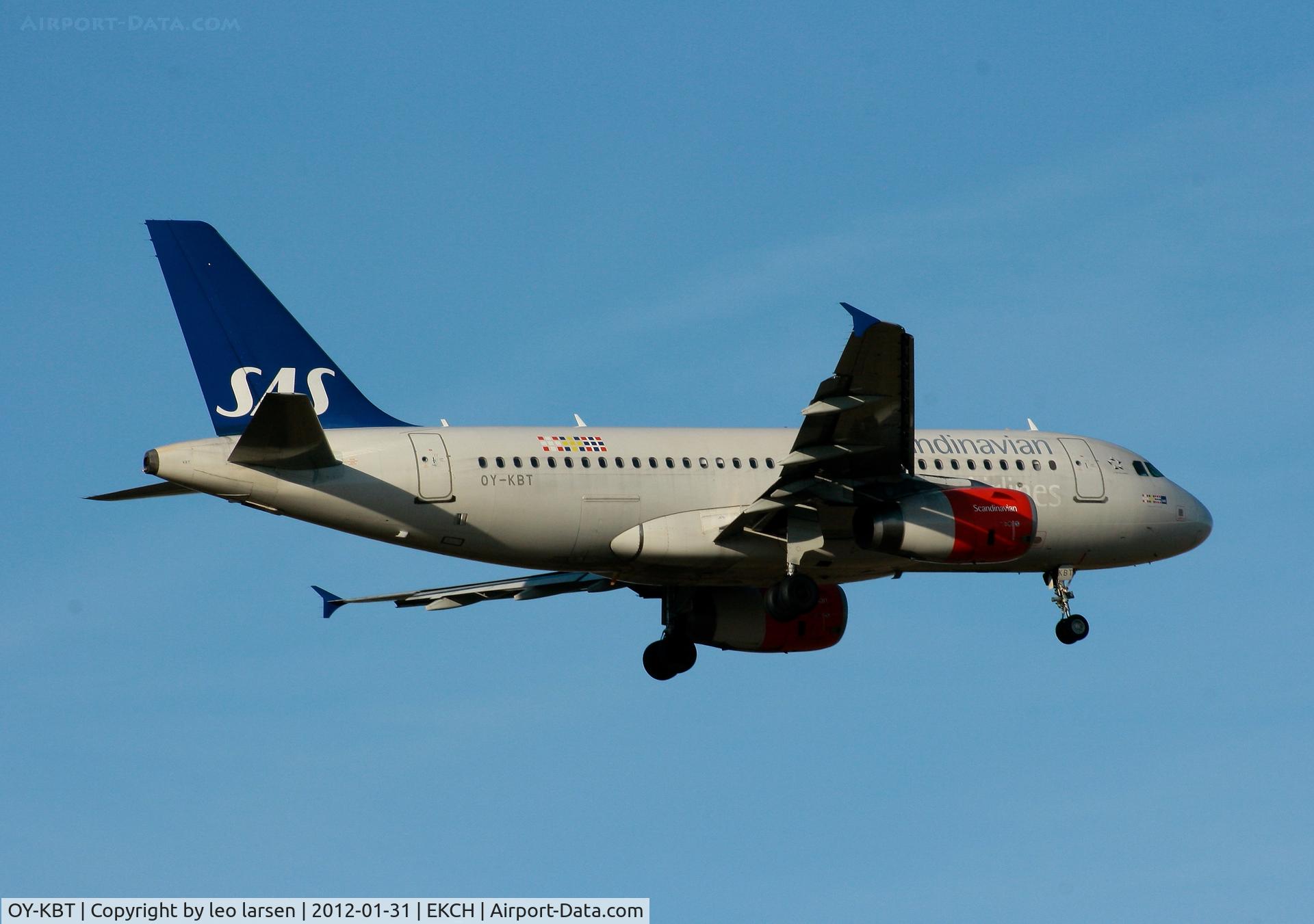 OY-KBT, 2007 Airbus A319-131 C/N 3292, Copenhagen 31.1.2012