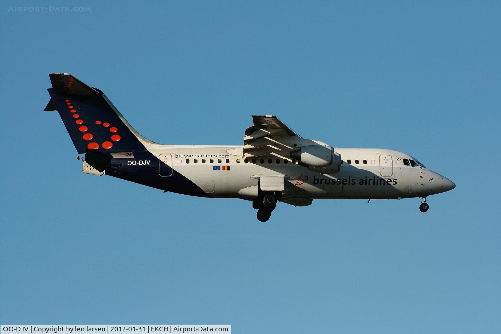 OO-DJV, 1996 British Aerospace Avro 146-RJ85 C/N E.2295, Copenhagen 31.1.2012