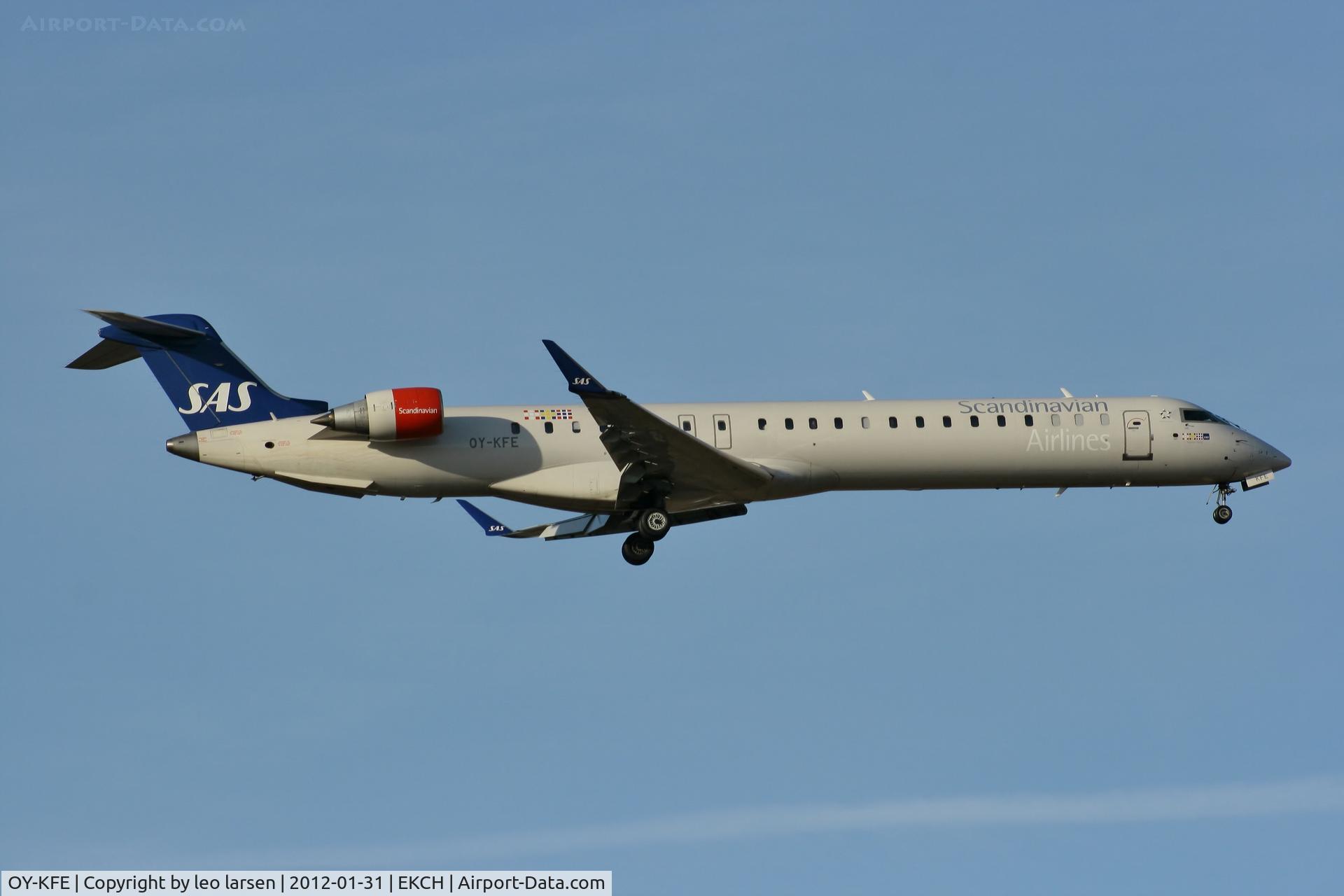 OY-KFE, 2009 Bombardier CRJ-900ER (CL-600-2D24) C/N 15224, Copenhagen 31.1.2012