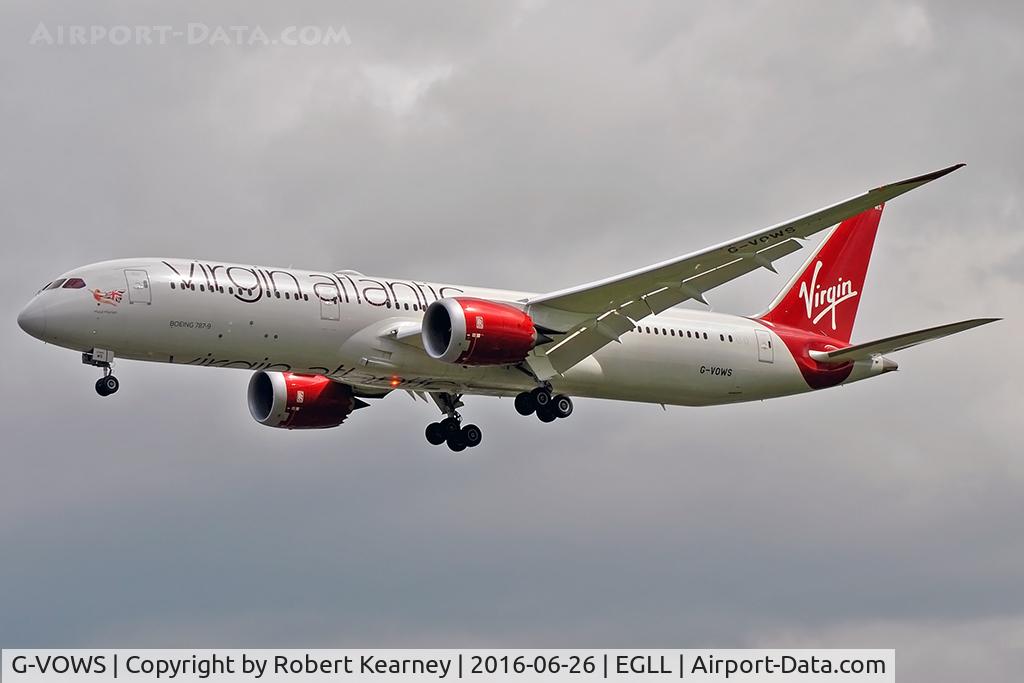 G-VOWS, 2015 Boeing 787-9 Dreamliner C/N 37974, Arriving 27L