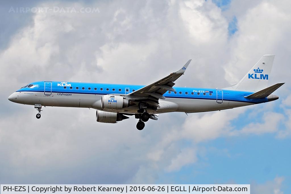 PH-EZS, 2010 Embraer 190LR (ERJ-190-100LR) C/N 19000380, Arriving 27L