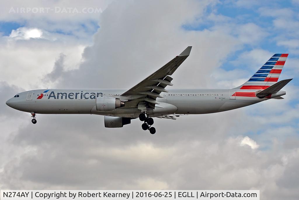 N274AY, 2000 Airbus A330-323X C/N 342, Arriving 27L