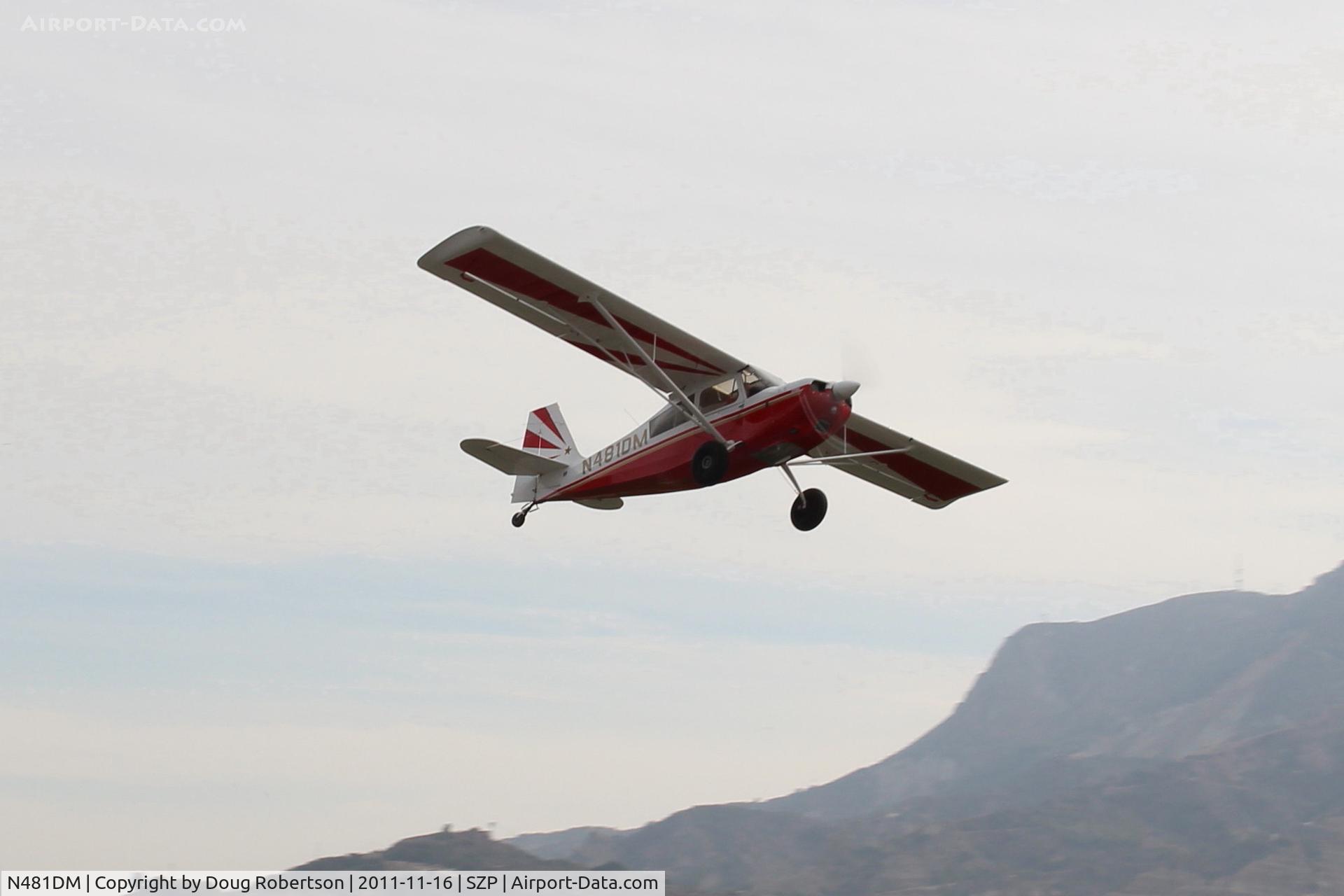 N481DM, 2001 American Champion 7GCBC C/N 1307-2001, 2001 American Champion 7GCBC EXPLORER, Lycoming O-320 150 Hp, takeoff climb Rwy 22