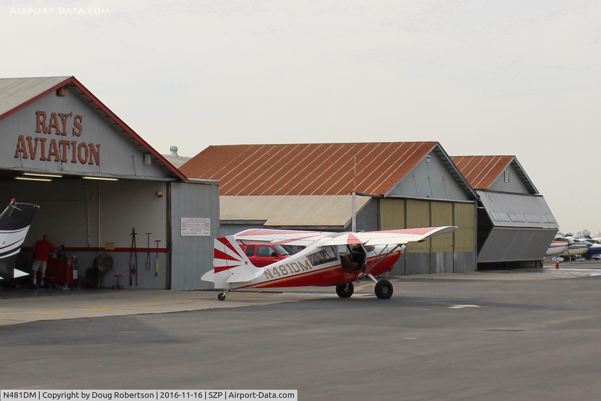 N481DM, 2001 American Champion 7GCBC C/N 1307-2001, 2001 American Champion 7GCBC EXPLORER, Lycoming O-320 150 Hp, at Ray's Aviation ramp
