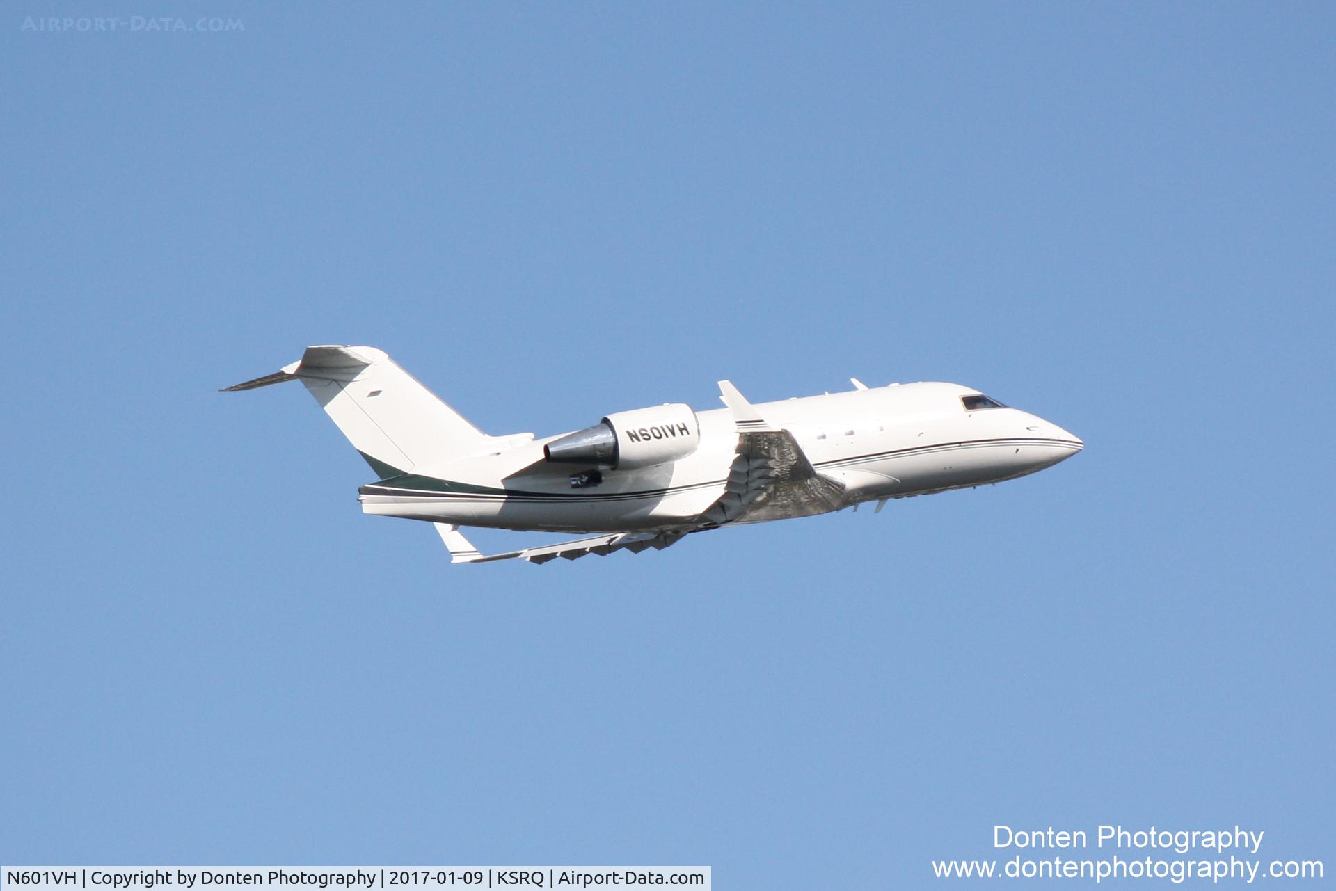 N601VH, 1989 Canadair Challenger 601-3A (CL-600-2B16) C/N 5043, Bombardier Challenger 600 (N601VH) departs Sarasota-Bradenton International Airport