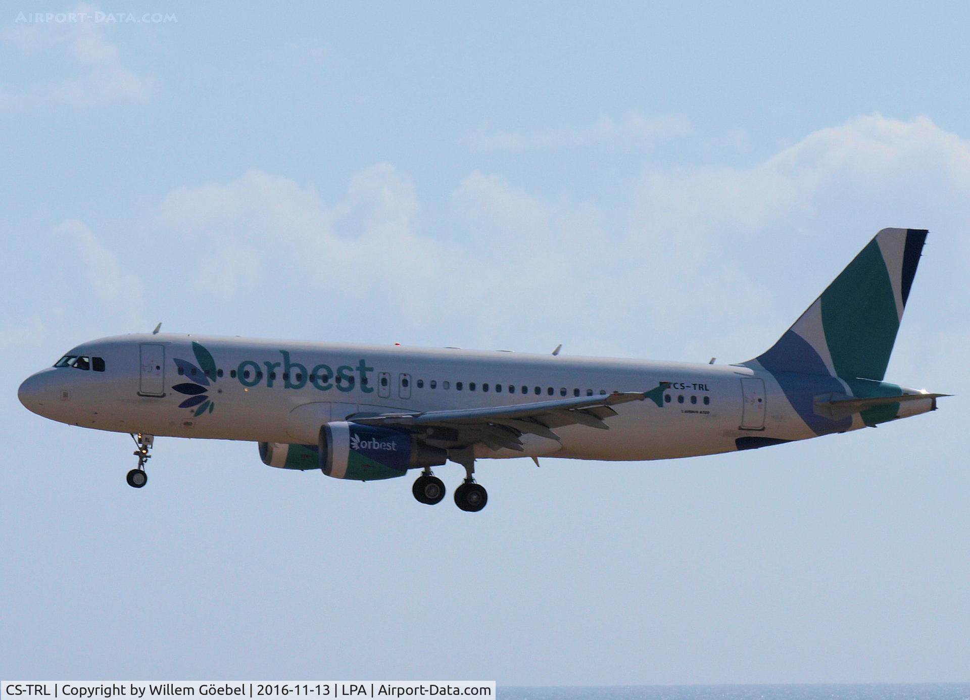 CS-TRL, 2008 Airbus A320-214 C/N 3758, Landing op Las Palmas Gran Canaria