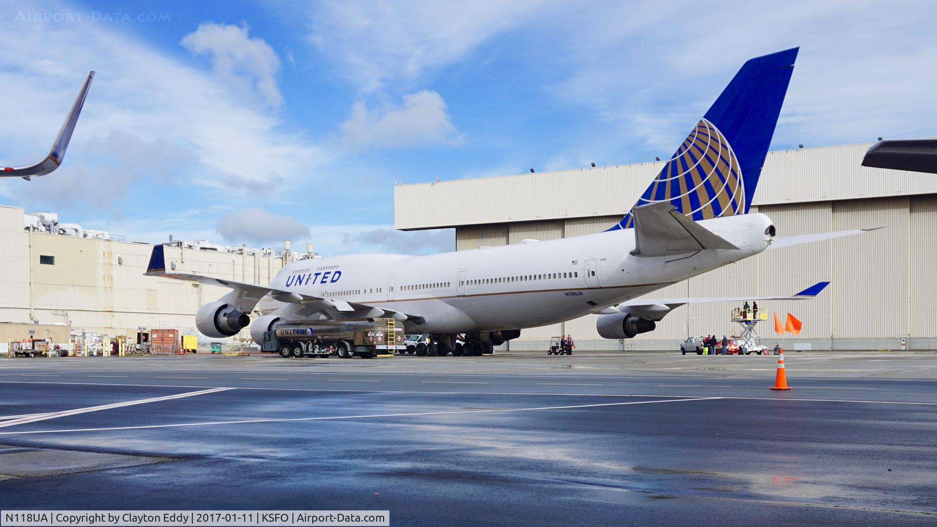 N118UA, 1999 Boeing 747-422 C/N 28811, SFO 2017