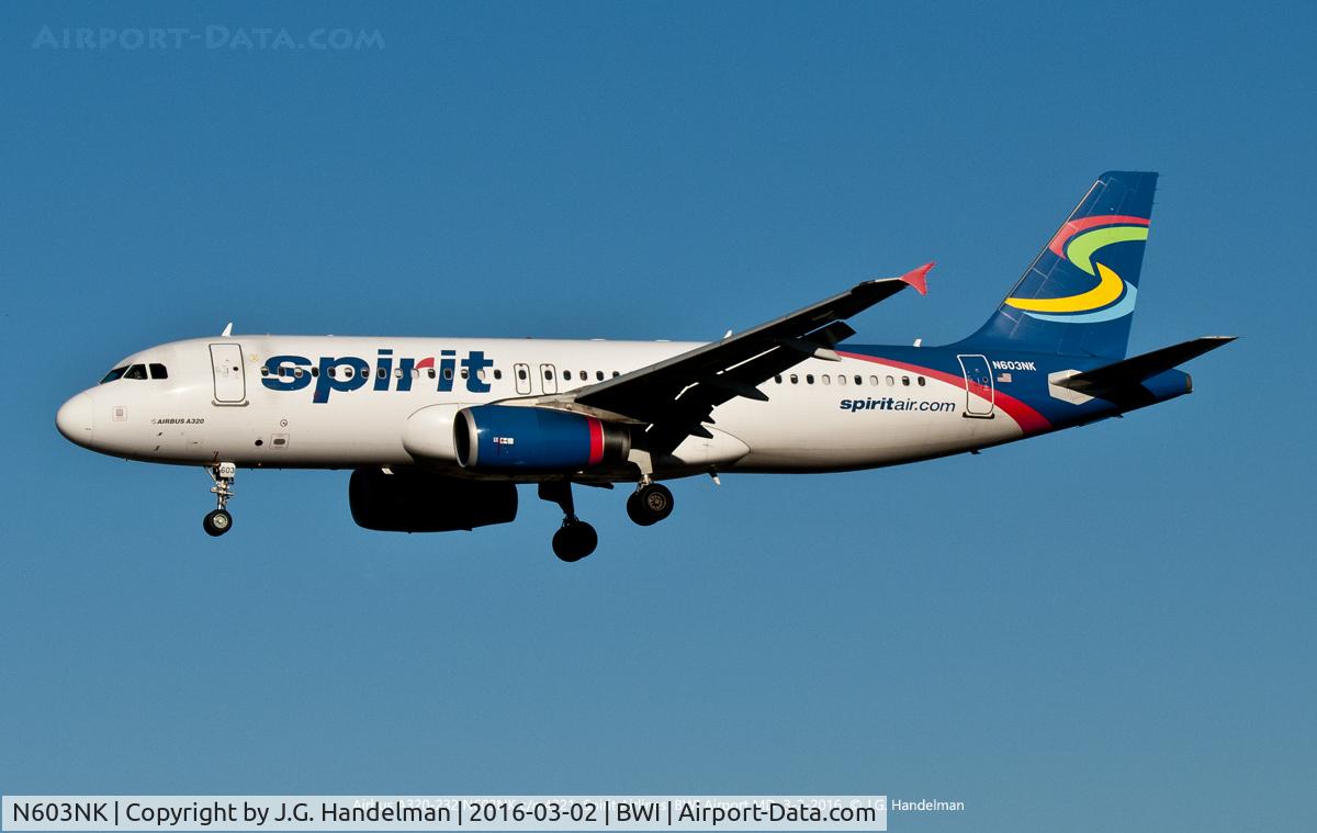N603NK, 2010 Airbus A320-232 C/N 4321, Near touch down.