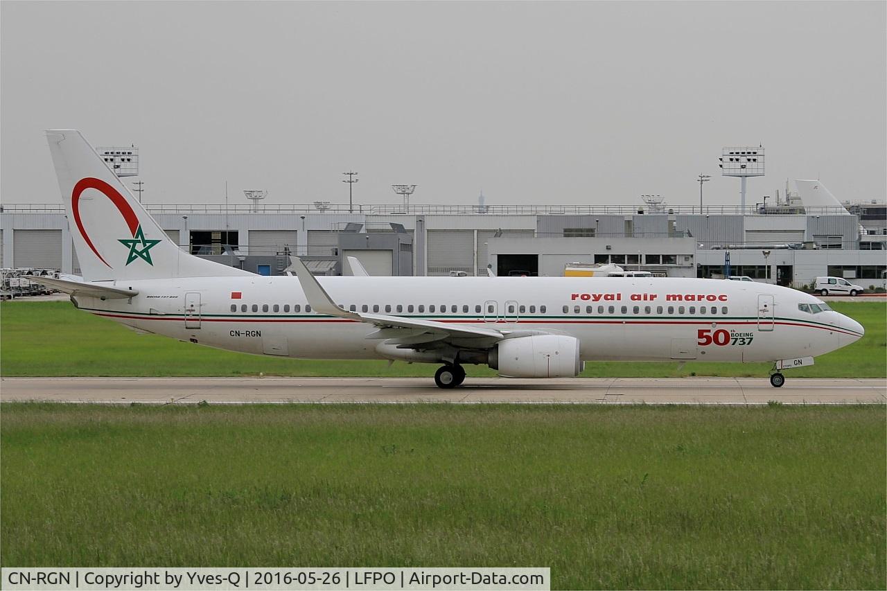 CN-RGN, 2013 Boeing 737-8B6 C/N 33075, Boeing 737-8B6, take off run rwy 08, Paris-Orly airport (LFPO-ORY)