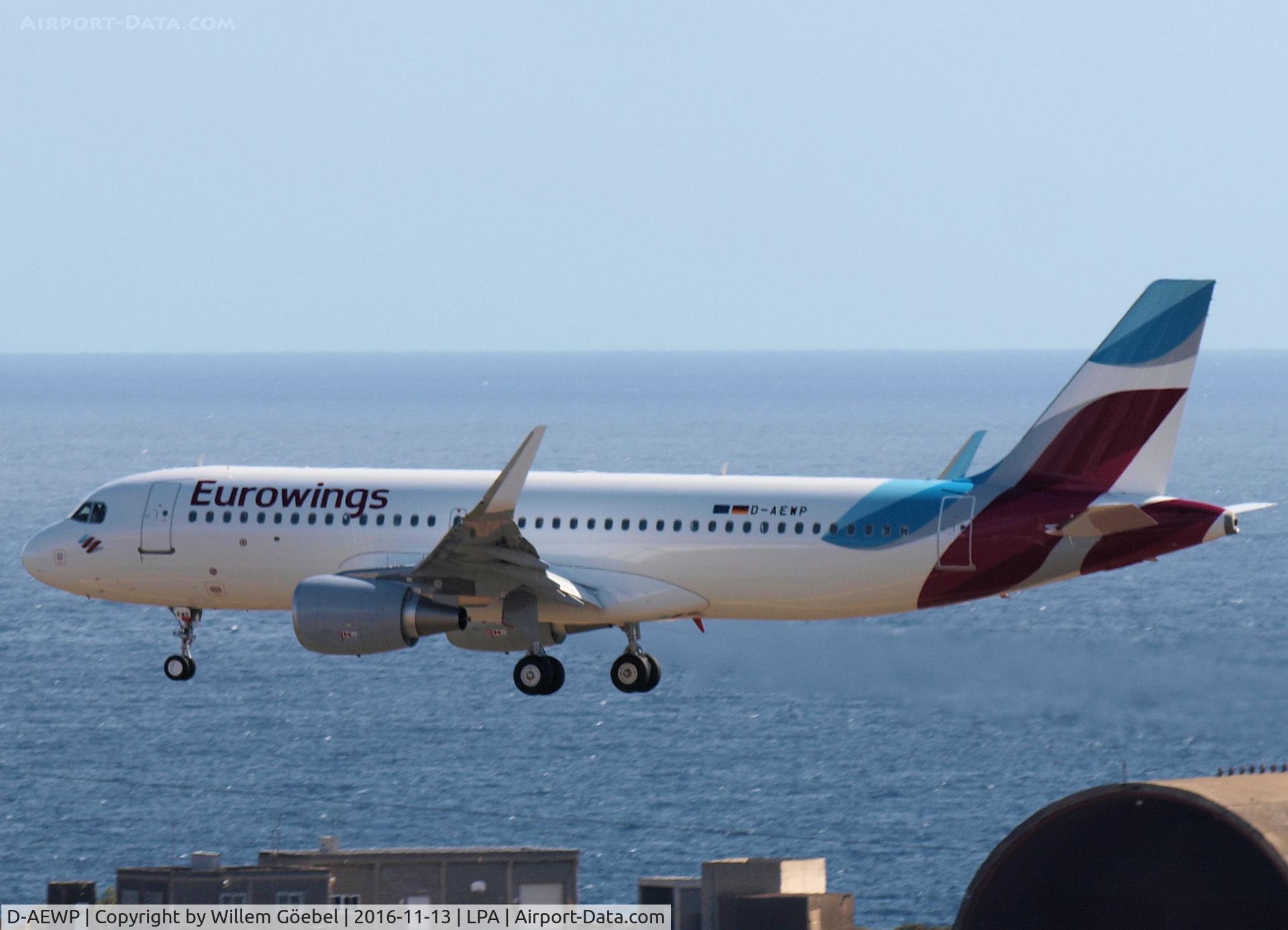 D-AEWP, 2016 Airbus A320-214 C/N 7377, Prepare for landing on Las Palmas