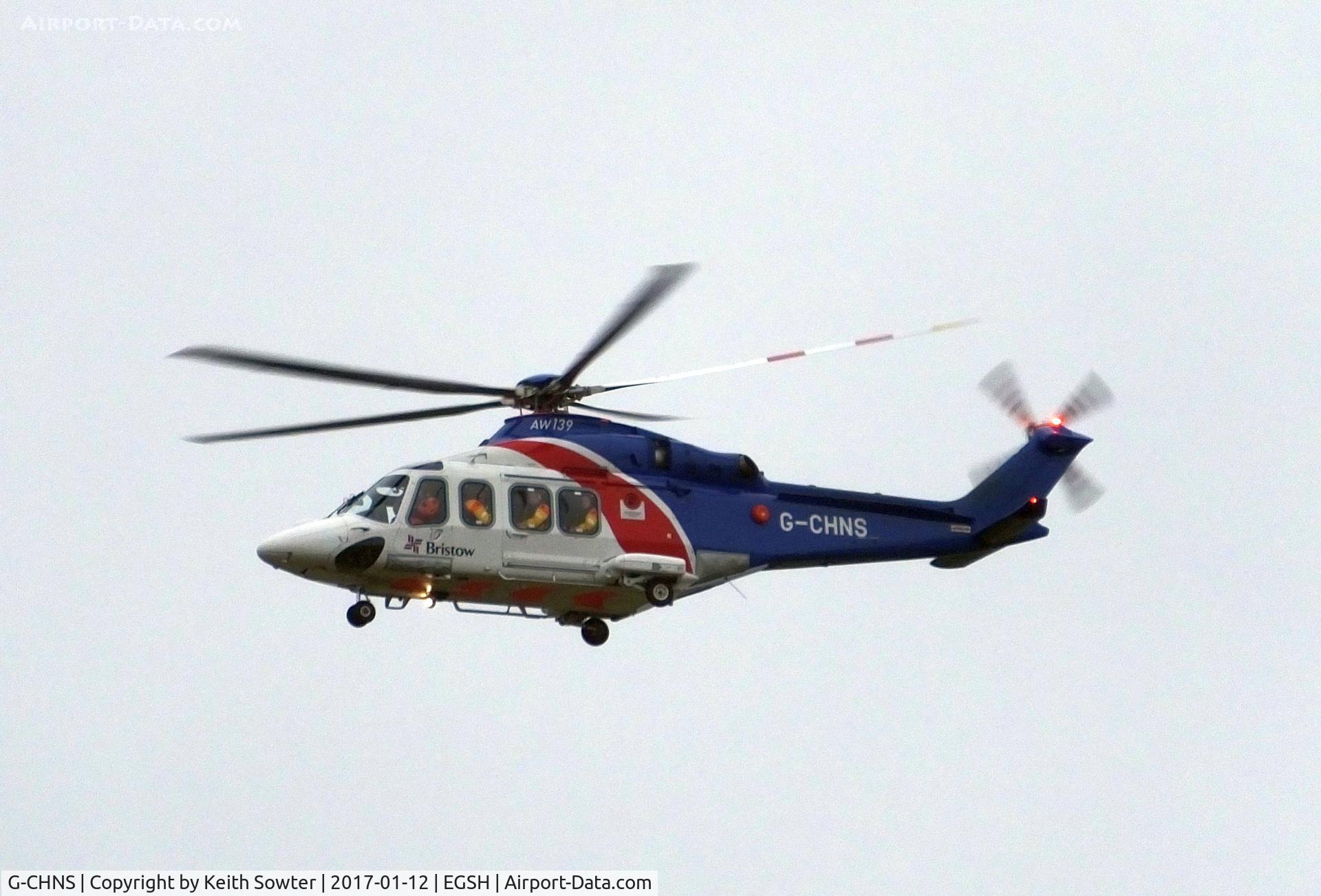 G-CHNS, 2012 AgustaWestland AW-139 C/N 31465, On departure