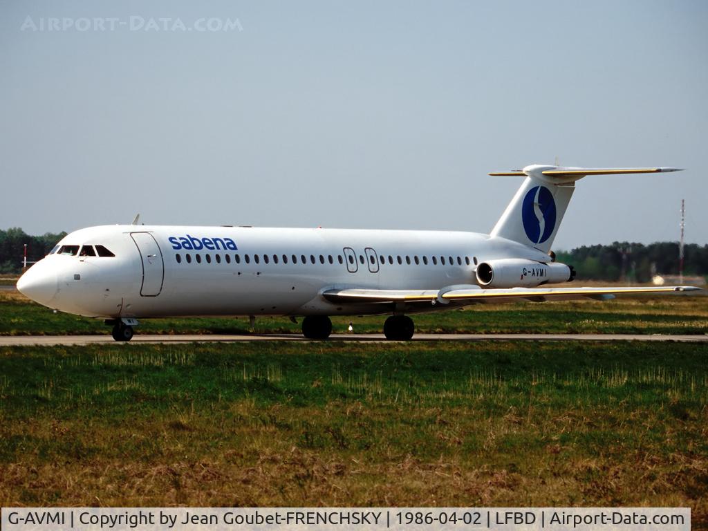 G-AVMI, 1968 BAC 111-510ED One-Eleven C/N BAC.137, SABENA tke off runway 05 (bu BOH 02/2002)
