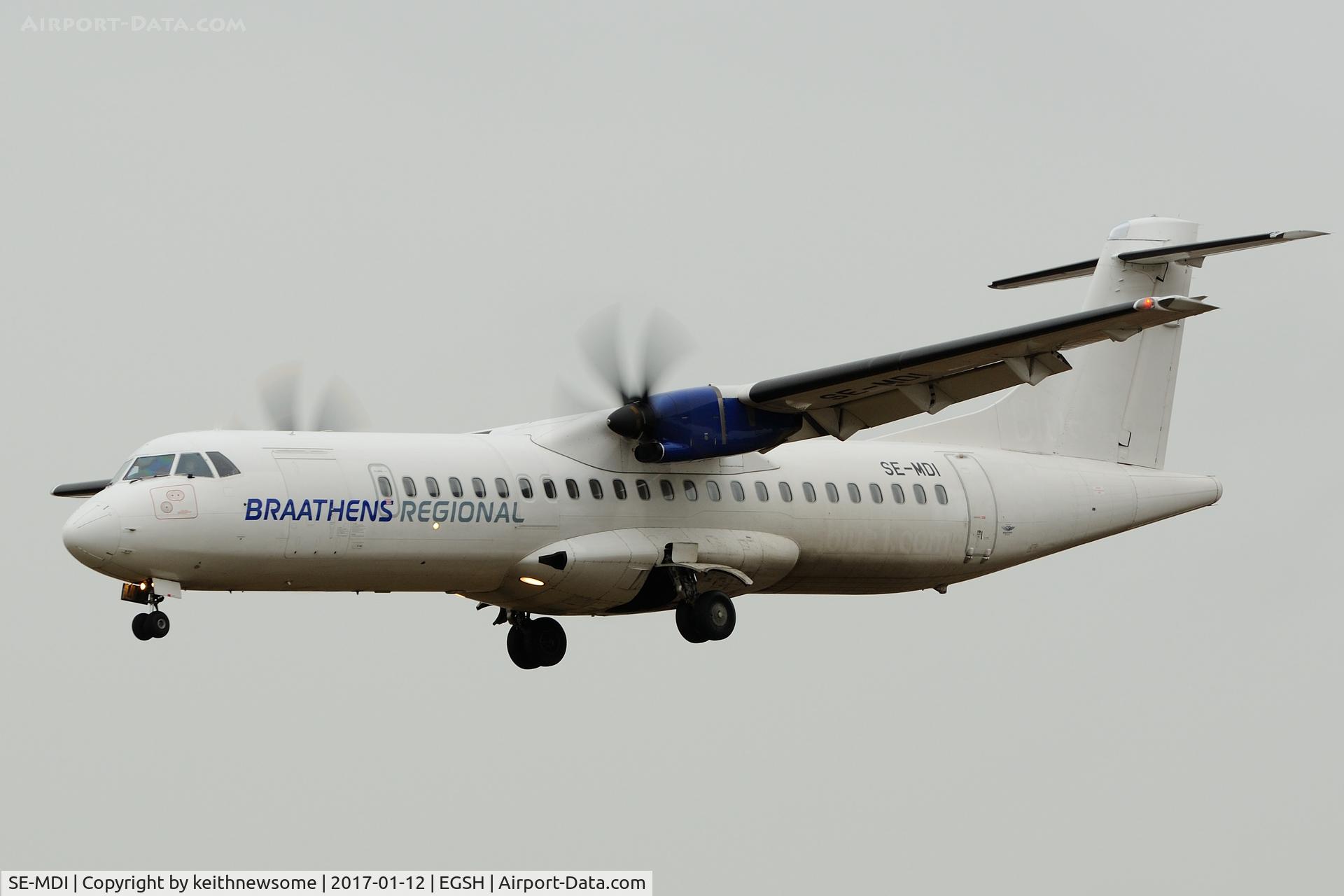SE-MDI, 2010 ATR 72-212A C/N 930, Arriving for paintwork.