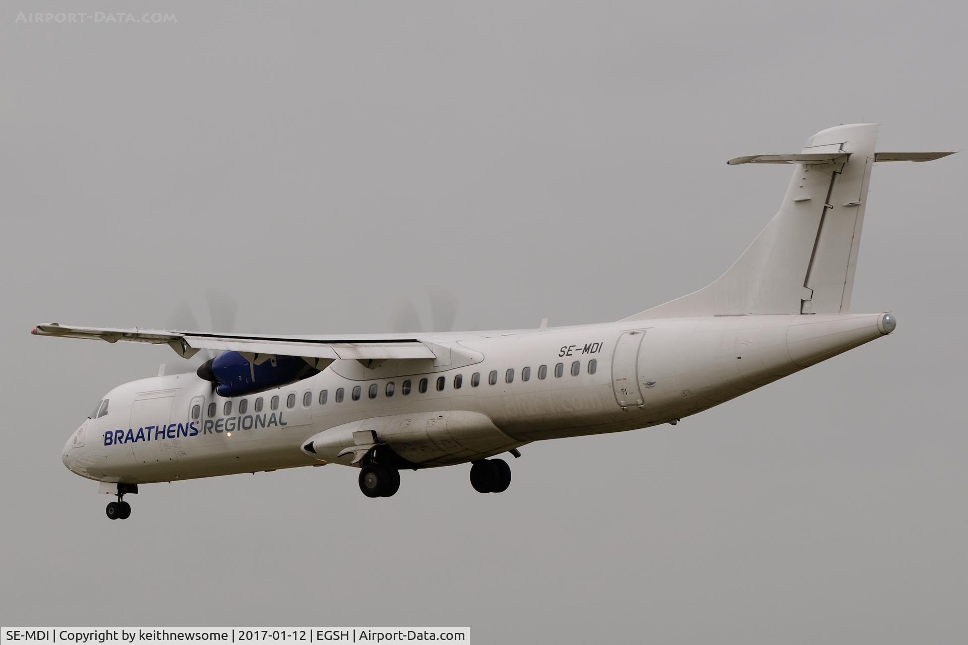 SE-MDI, 2010 ATR 72-212A C/N 930, Arriving for paintwork.