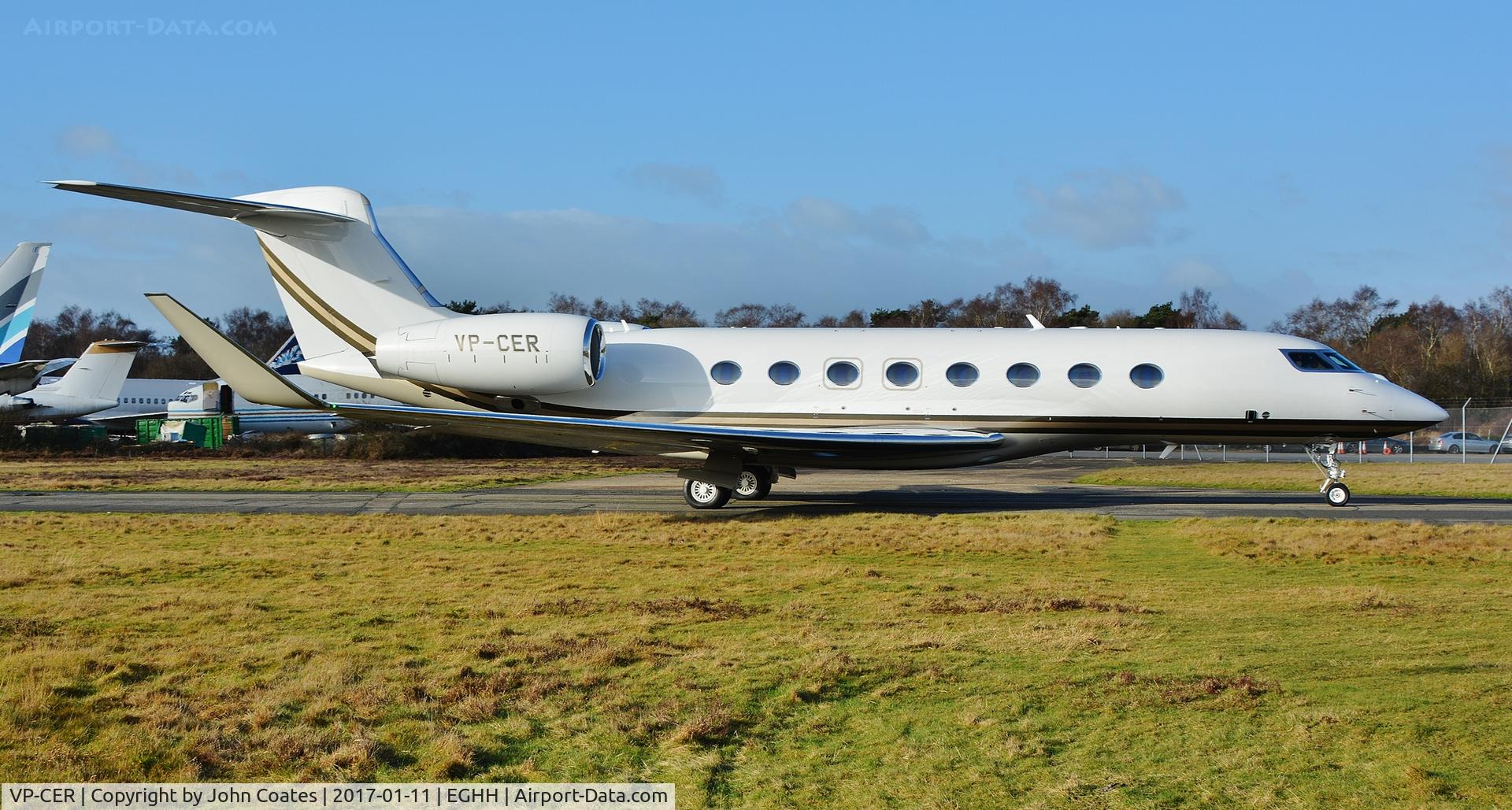 VP-CER, 2016 Gulfstream Aerospace G650 (G-VI) C/N 6224, Departing Thurston Avn.