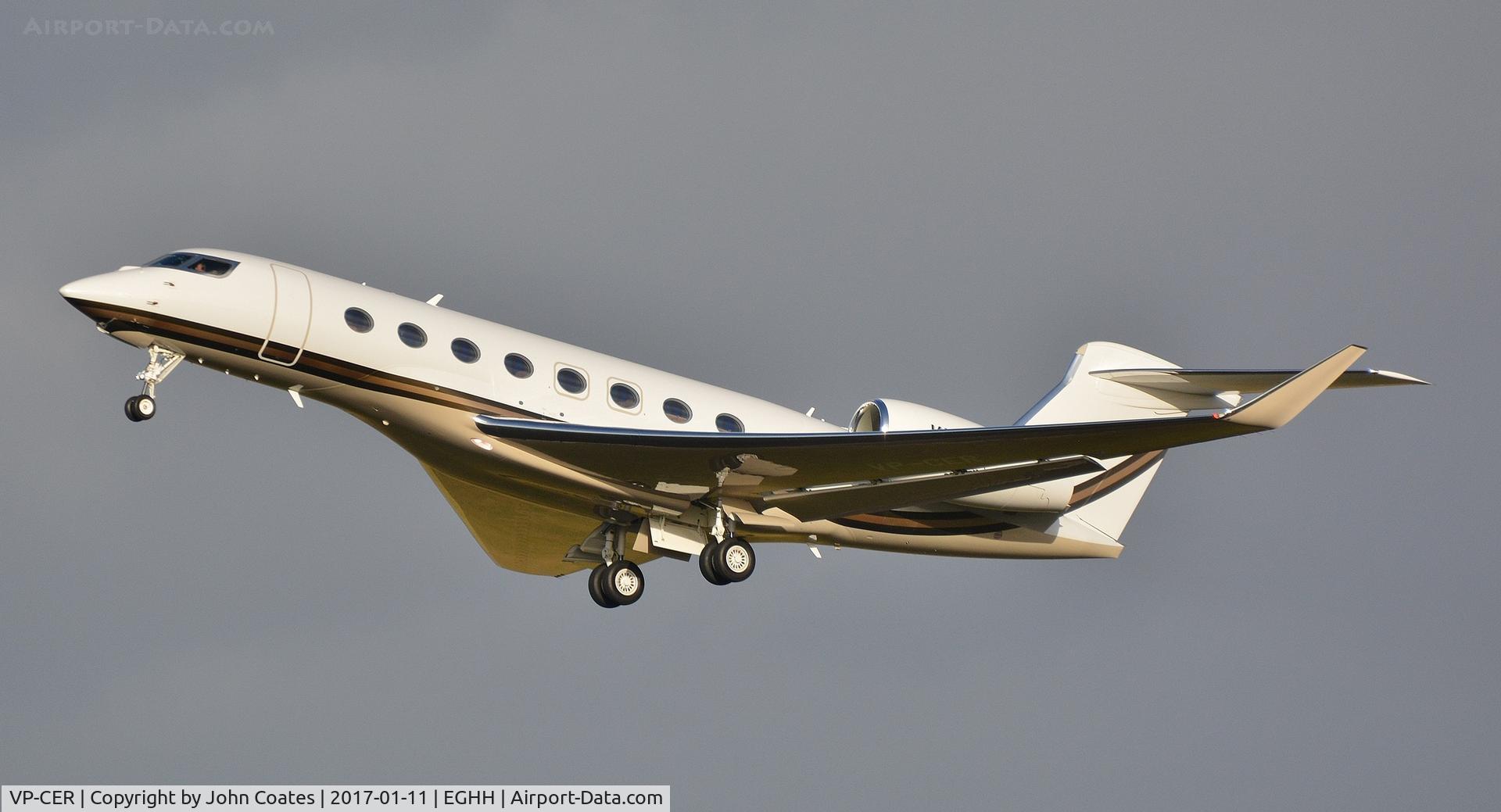VP-CER, 2016 Gulfstream Aerospace G650 (G-VI) C/N 6224, Departing from 26