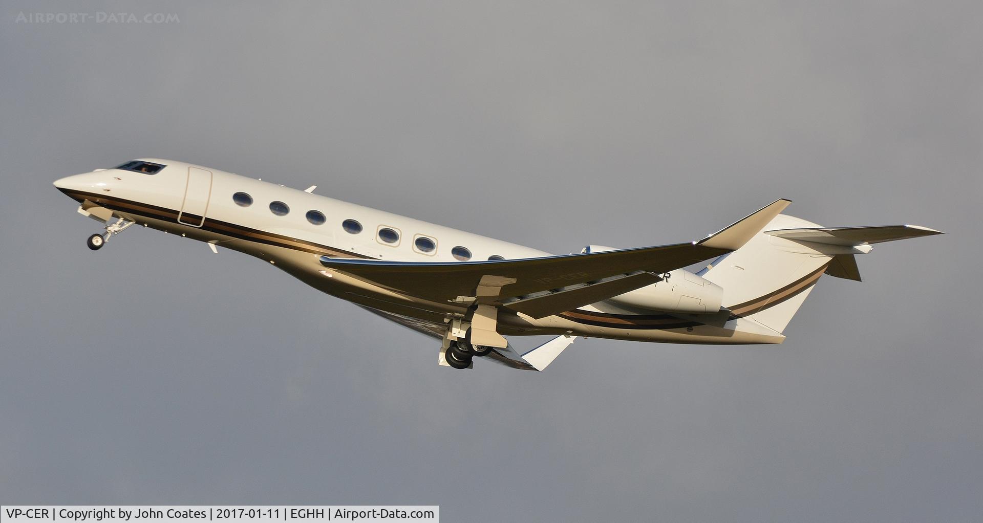 VP-CER, 2016 Gulfstream Aerospace G650 (G-VI) C/N 6224, Departing to Porto