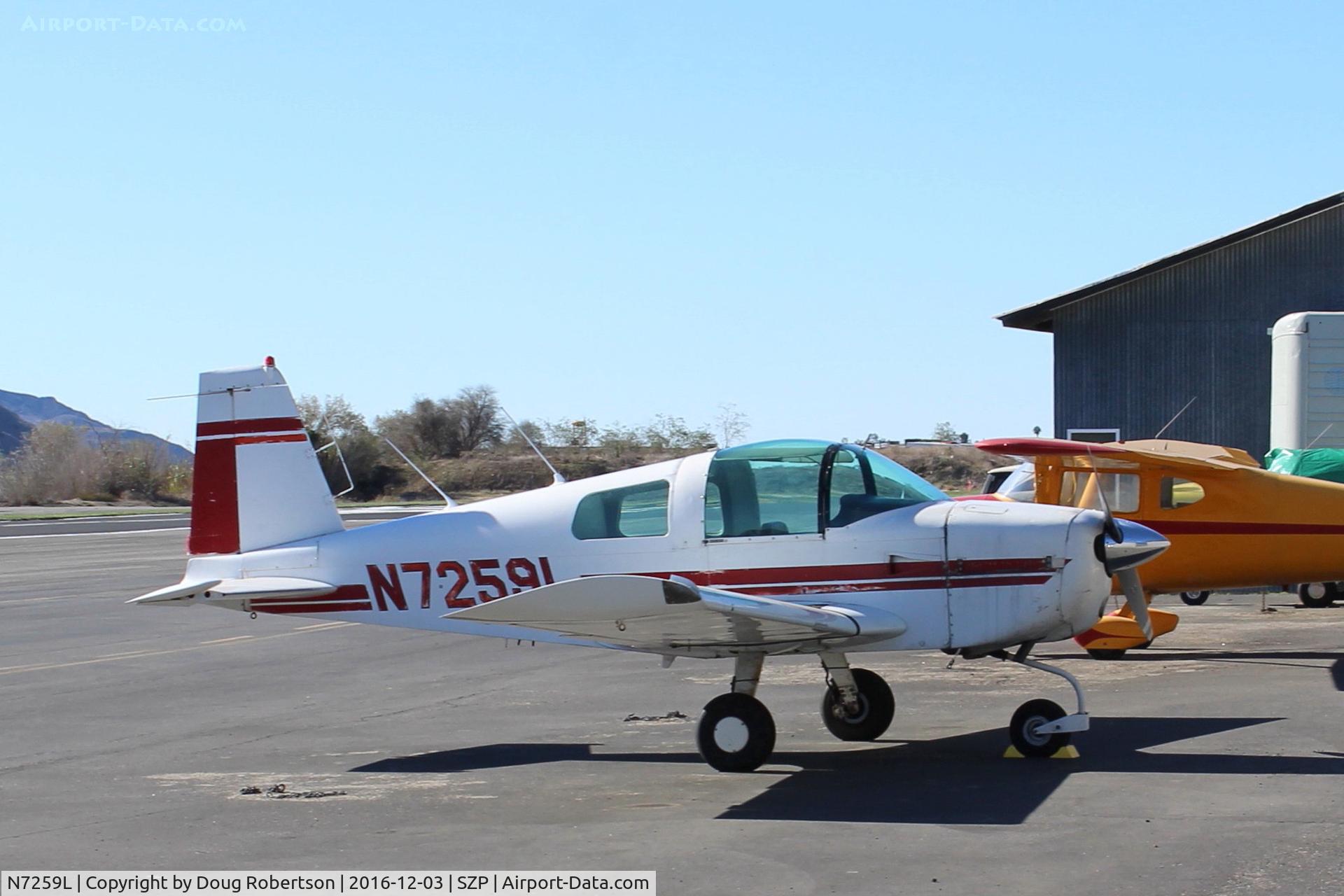 N7259L, 1972 American Aviation AA-1A Trainer C/N AA1A-0459, 1972 American Aviation AA-1A TRAINER, Lycoming O-235-C2C 108 Hp