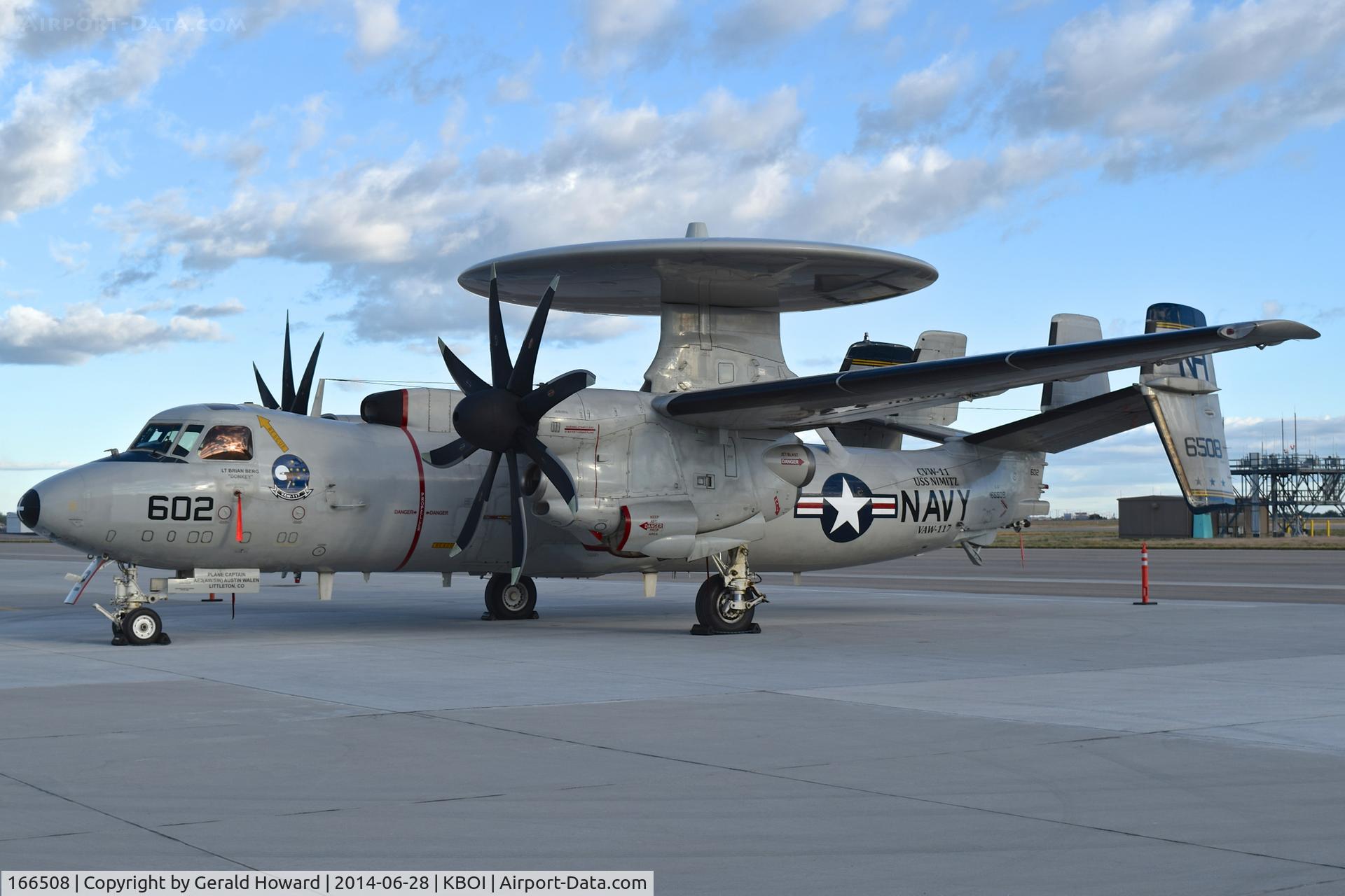 166508, Northrop Grumman E-2C Hawkeye 2000 (G-123) C/N A205, CV-11, VAW-117 (The Wall Bangers)  USS Nimitz