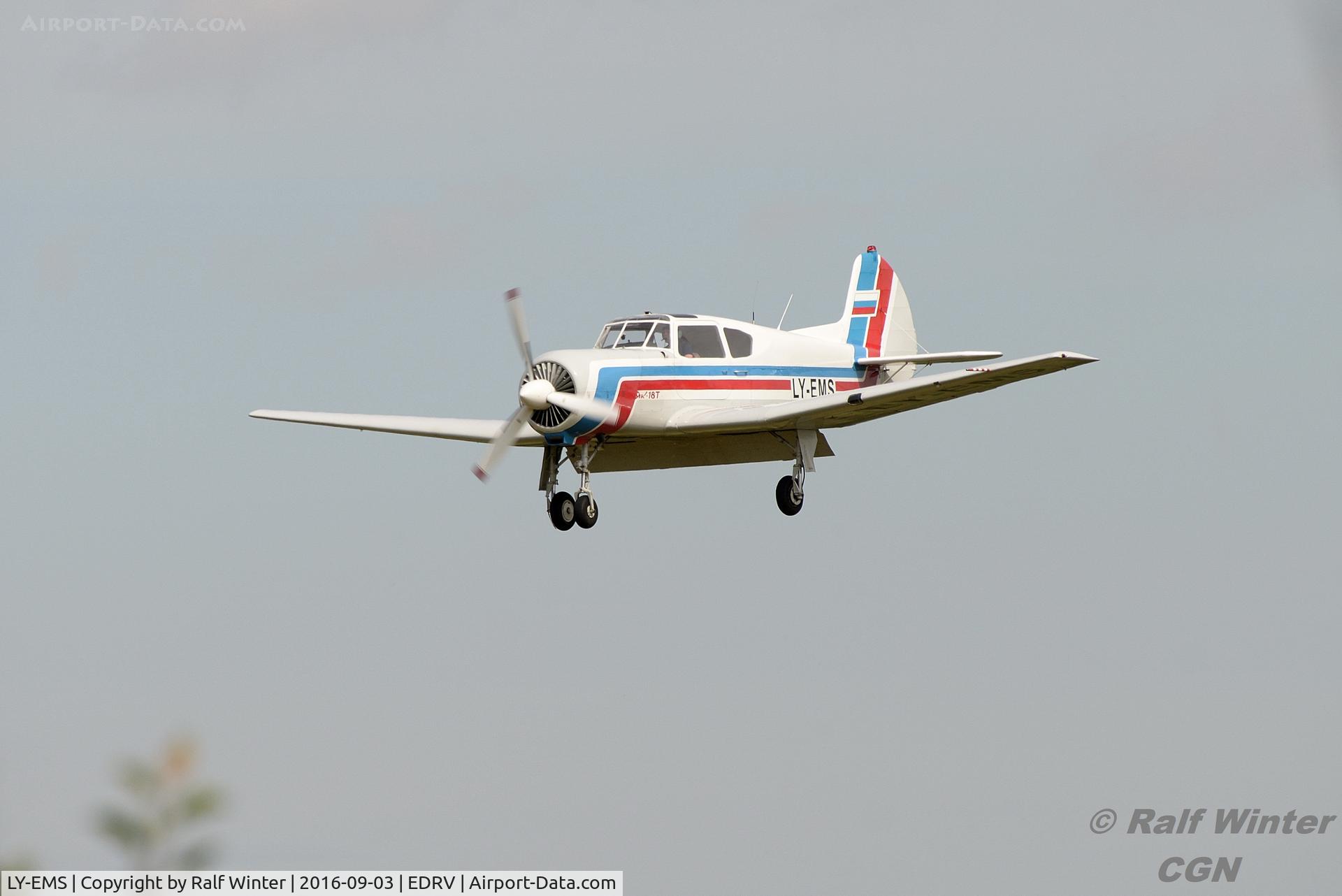 LY-EMS, Yakovlev Yak-18T C/N 1533, Yakovlev Yak-18T - Private - LY-EMS - 03.09.2016 - Wershofen/Eifel