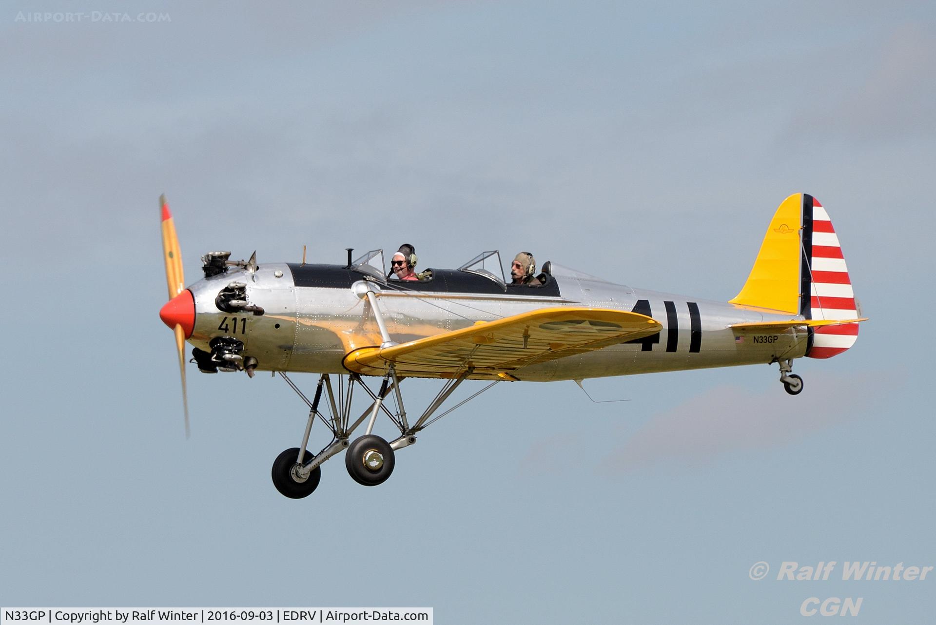 N33GP, 1942 Ryan PT-22 Recruit (ST3KR) C/N 2078, Ryan ST-3KR (PT-22) - Privat - N33GP - 03.09.2016 - Wershofen/Eifel