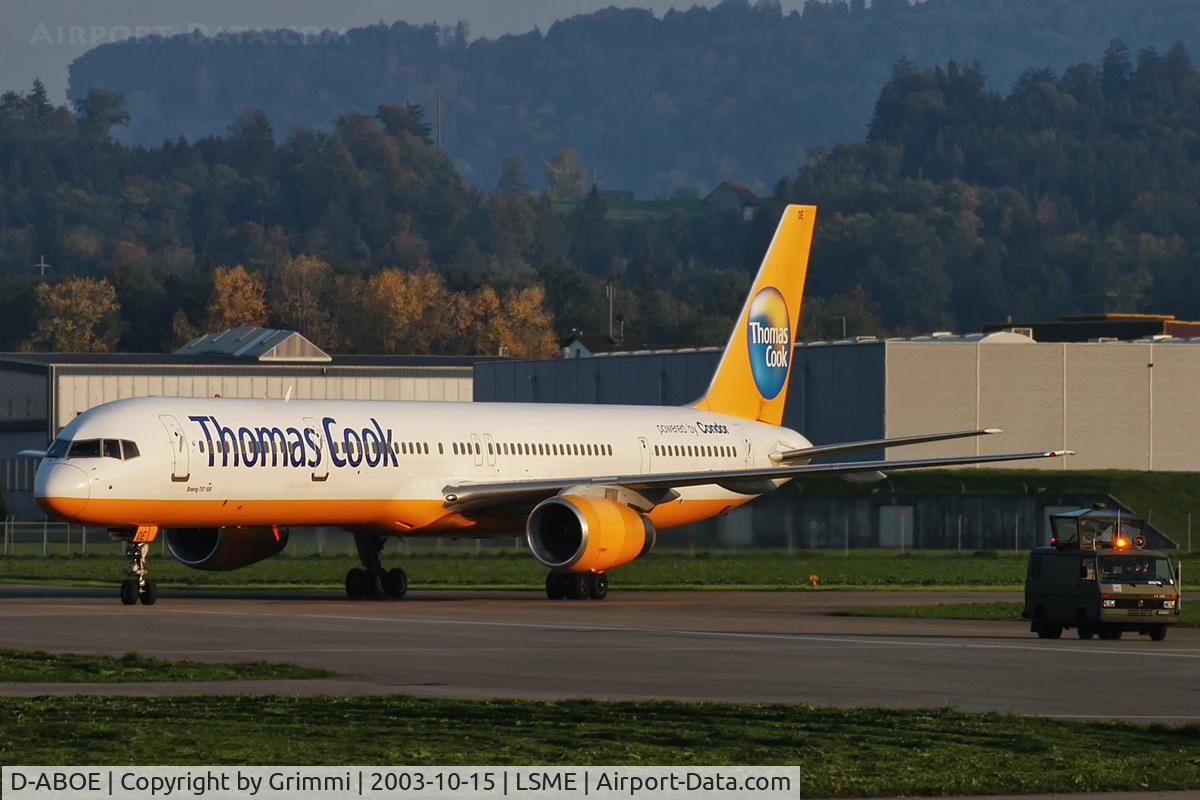 D-ABOE, 1999 Boeing 757-330 C/N 29012, in use for KFOR supply - note our little FollowMe ;)