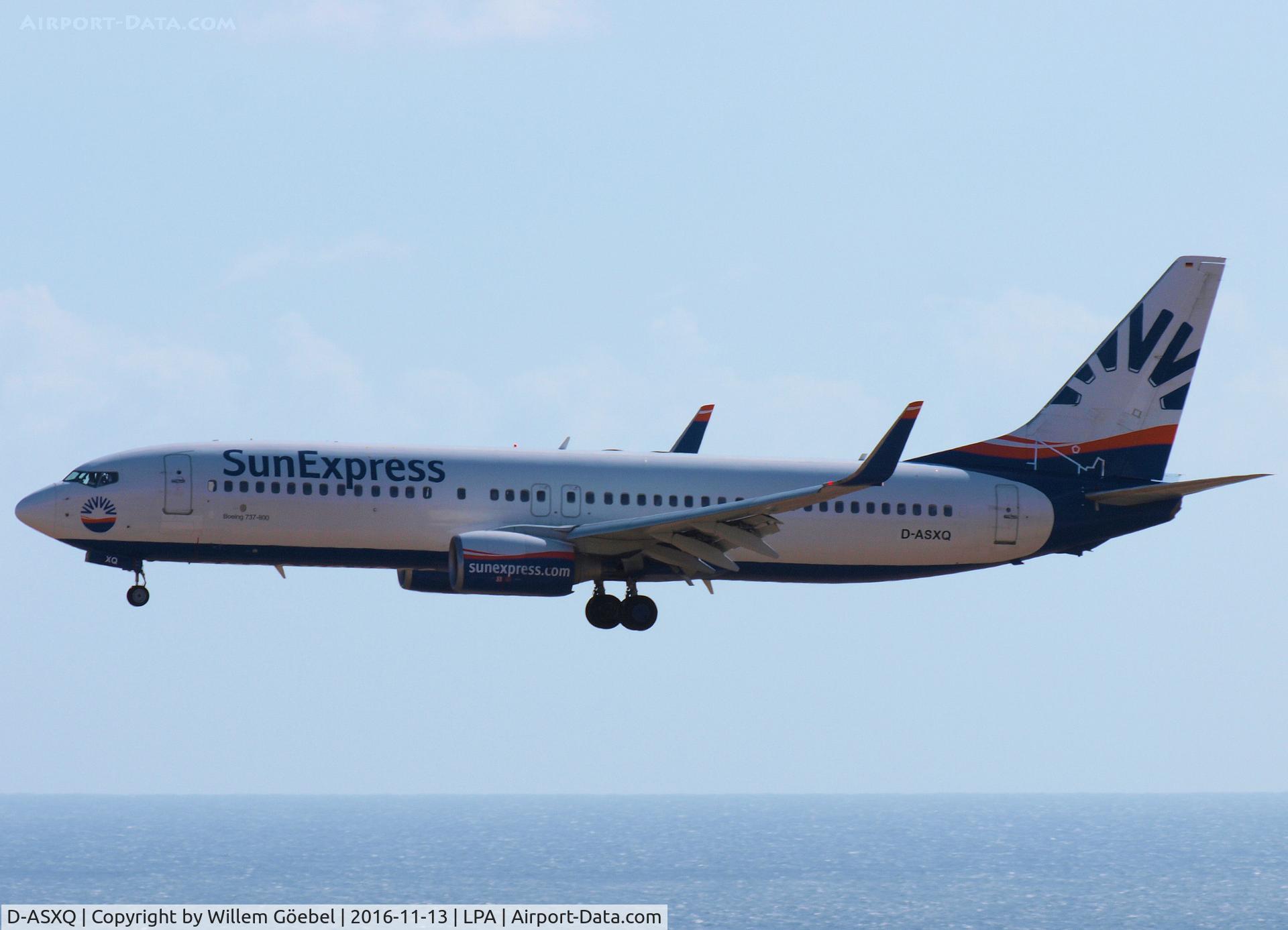 D-ASXQ, 2005 Boeing 737-8FH C/N 30826, Landing op Las Palmas Gran Canaria