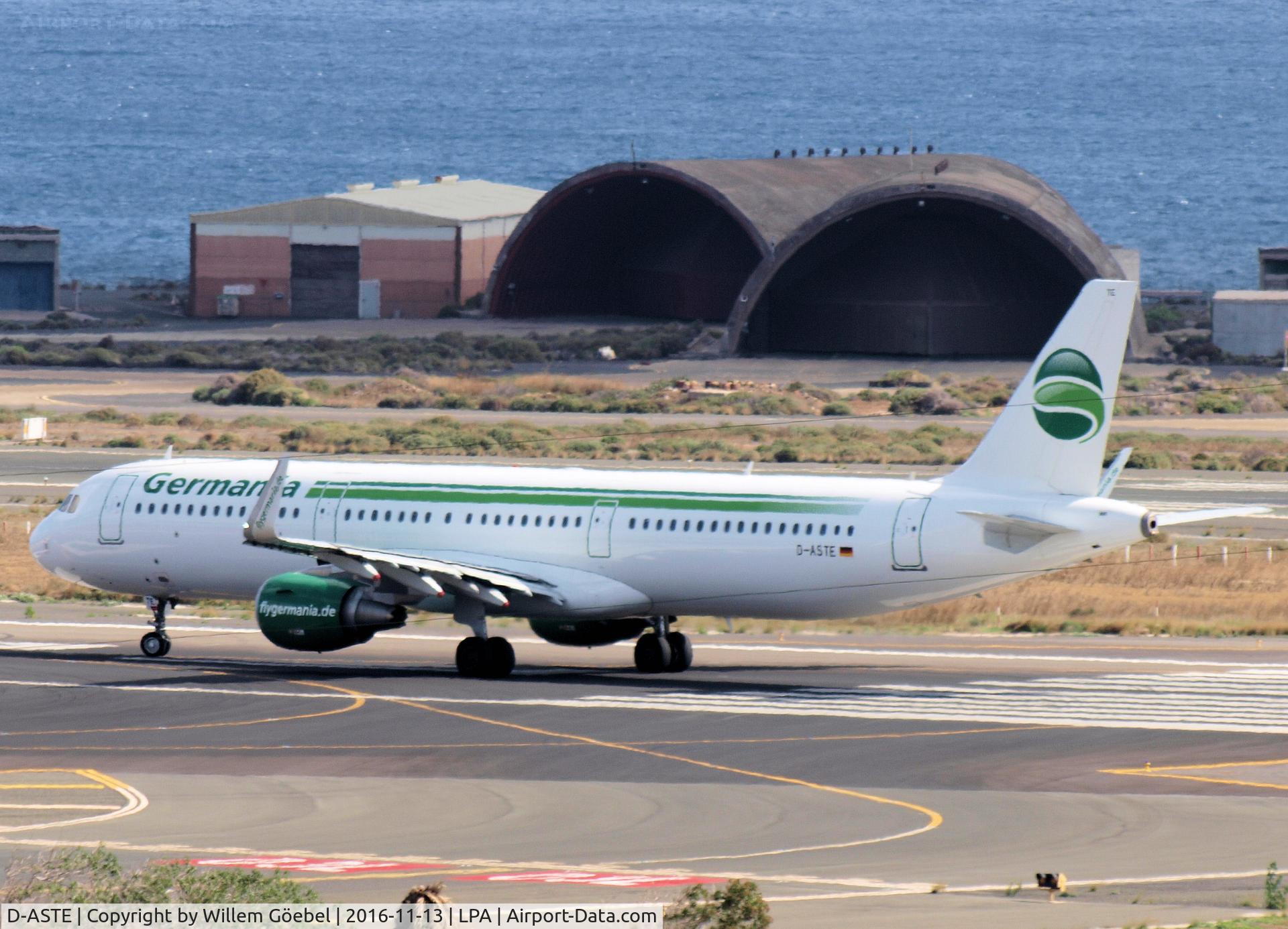 D-ASTE, 2014 Airbus A321-211 C/N 6005, Taxi to runway for take off of LPA