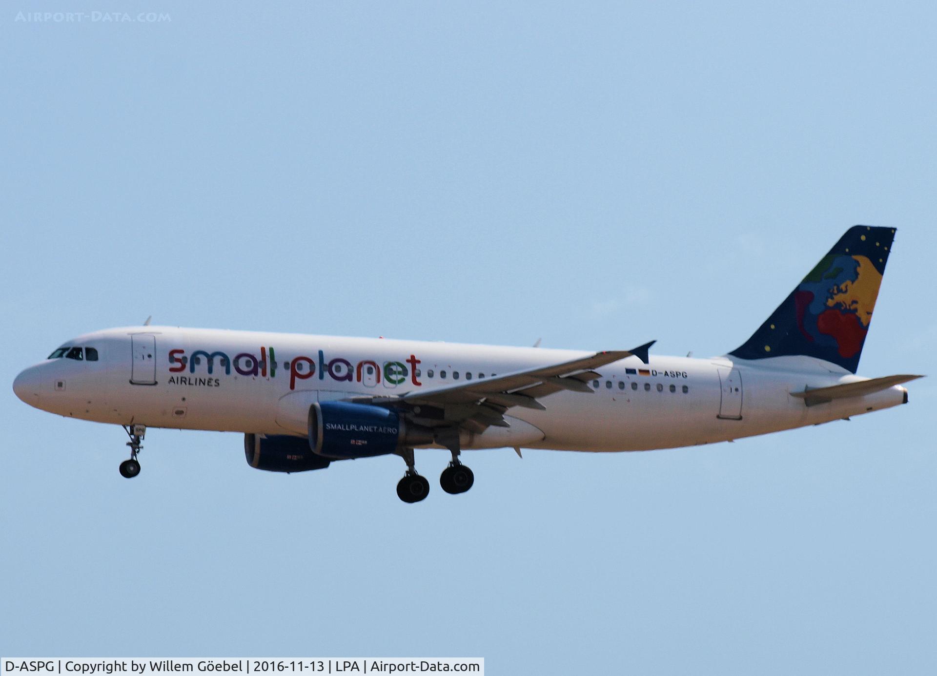 D-ASPG, 2005 Airbus A320-214 C/N 2529, Landing op Las Palmas Gran Canaria